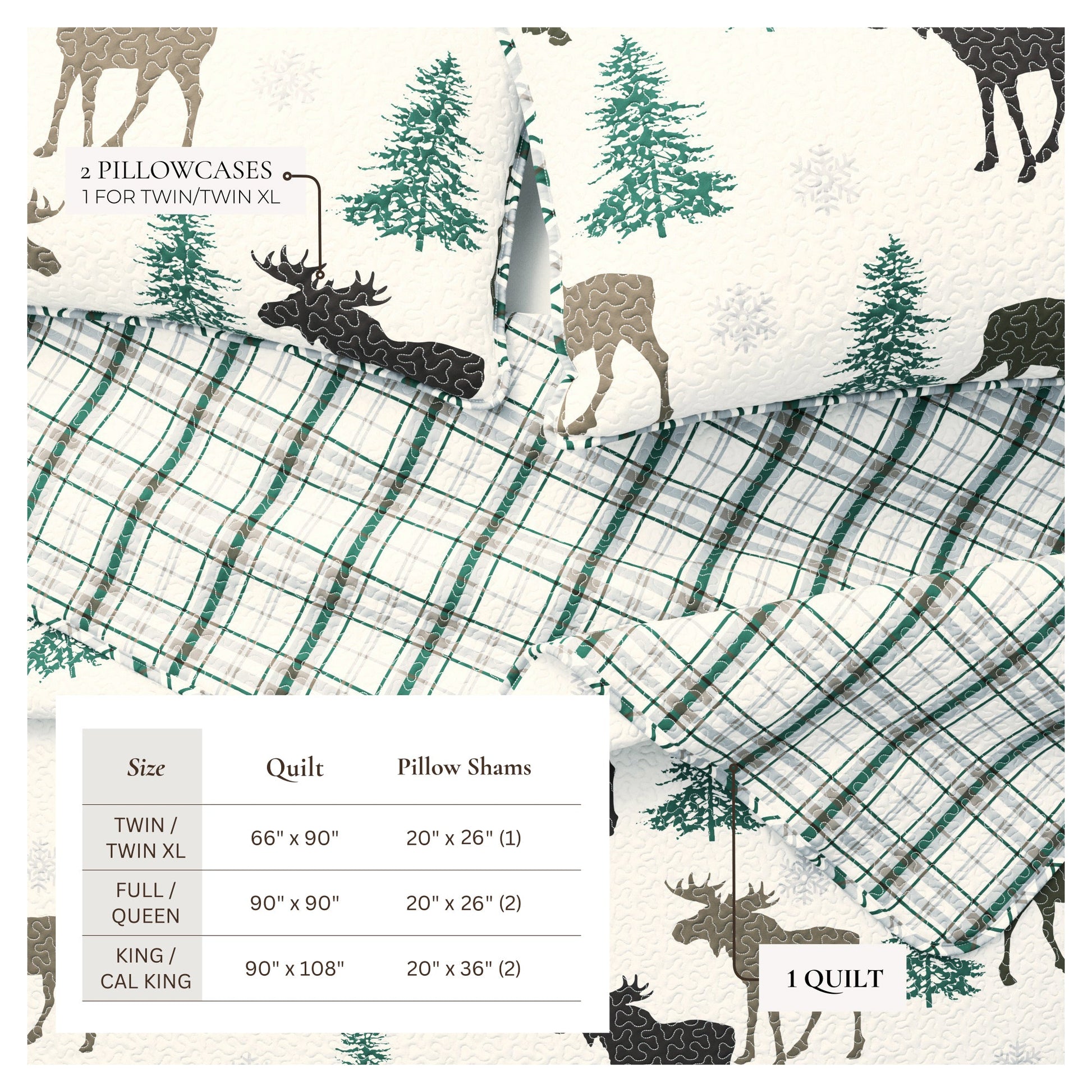 3 - Piece Lodge Quilt - Wilderness Collection - Boske.store