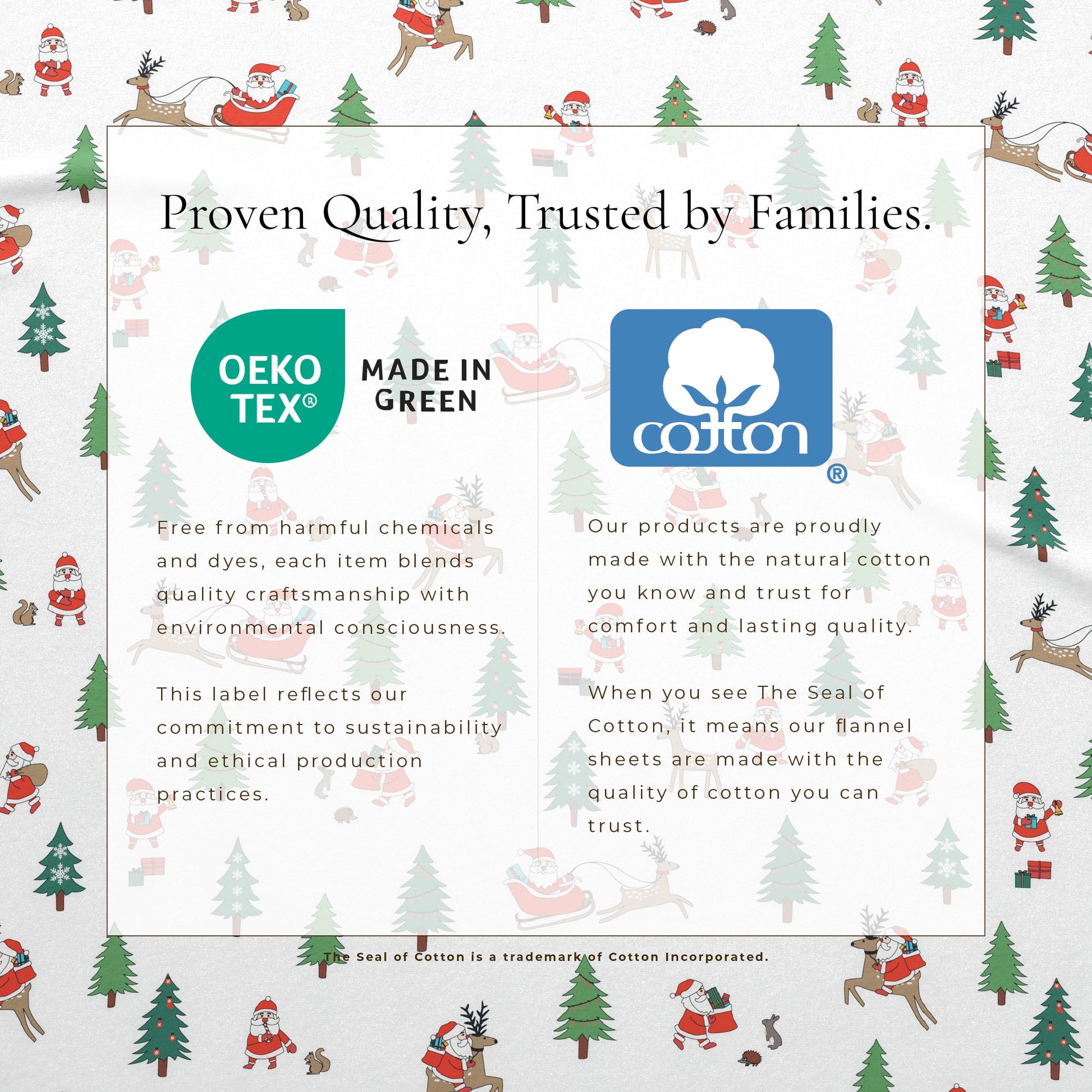 4 - Piece Turkish Cotton Christmas Flannel Sheet - Whittaker Collection - Boske.store