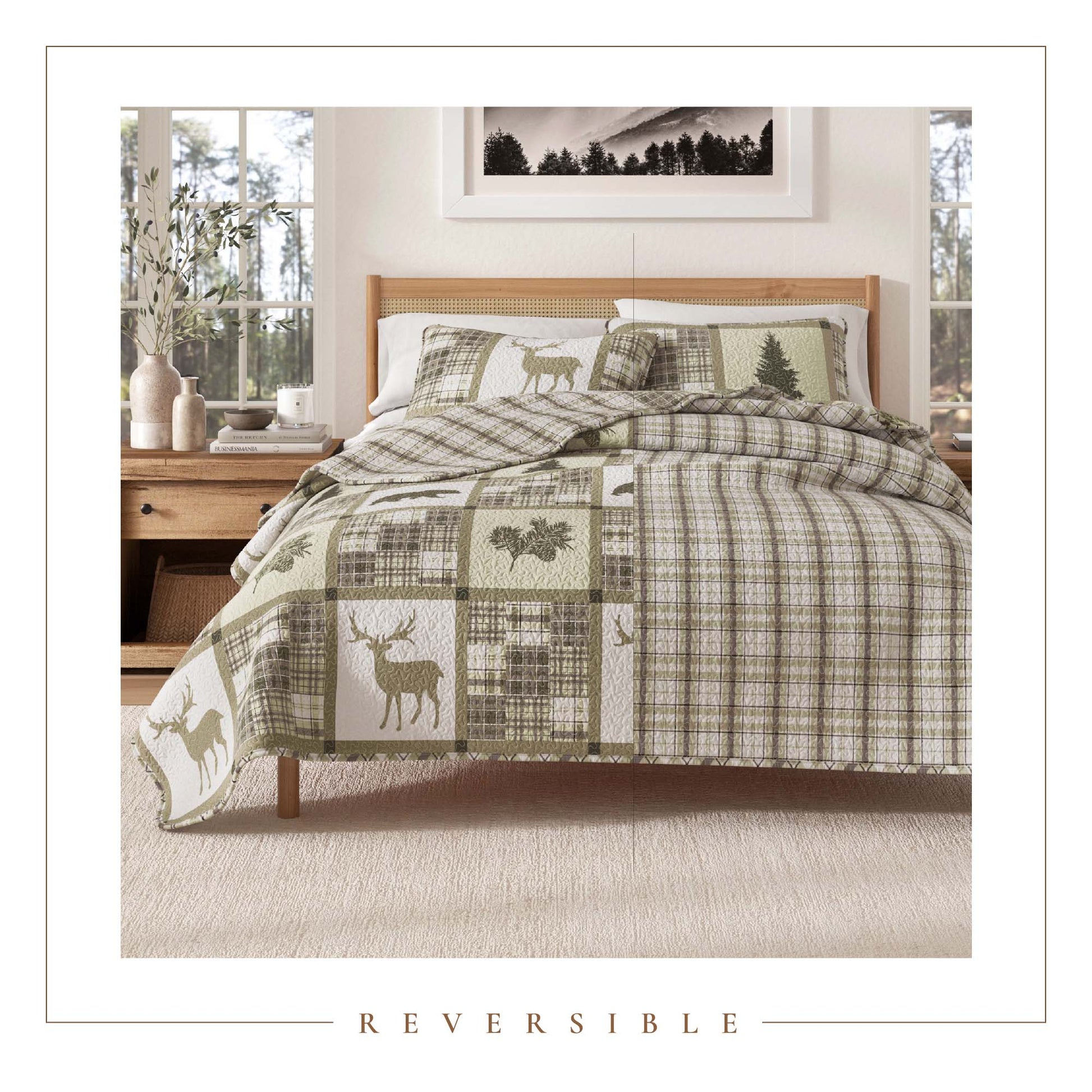 3 - Piece Lodge Quilt - Stonehurst Collection - Boske.store