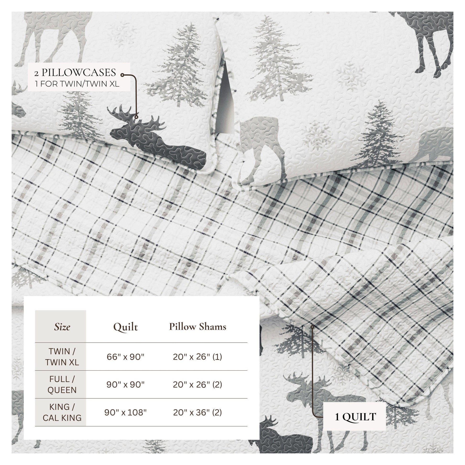 3 - Piece Lodge Quilt - Wilderness Collection - Boske.store