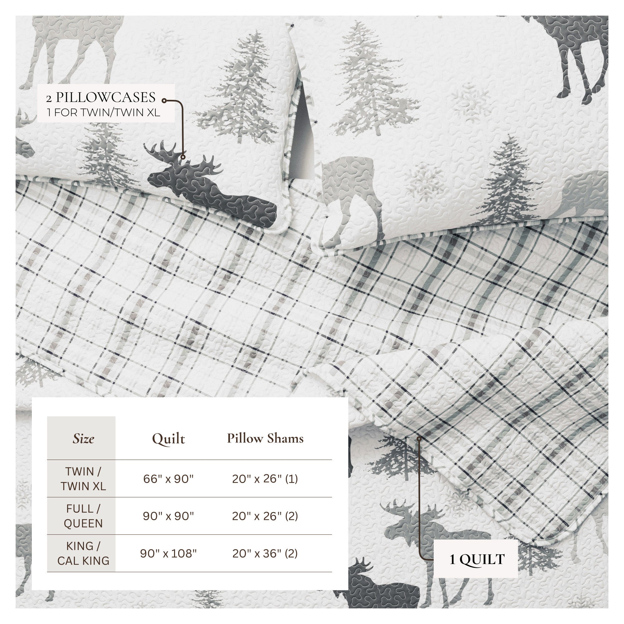 3 - Piece Lodge Quilt - Wilderness Collection - Boske.store