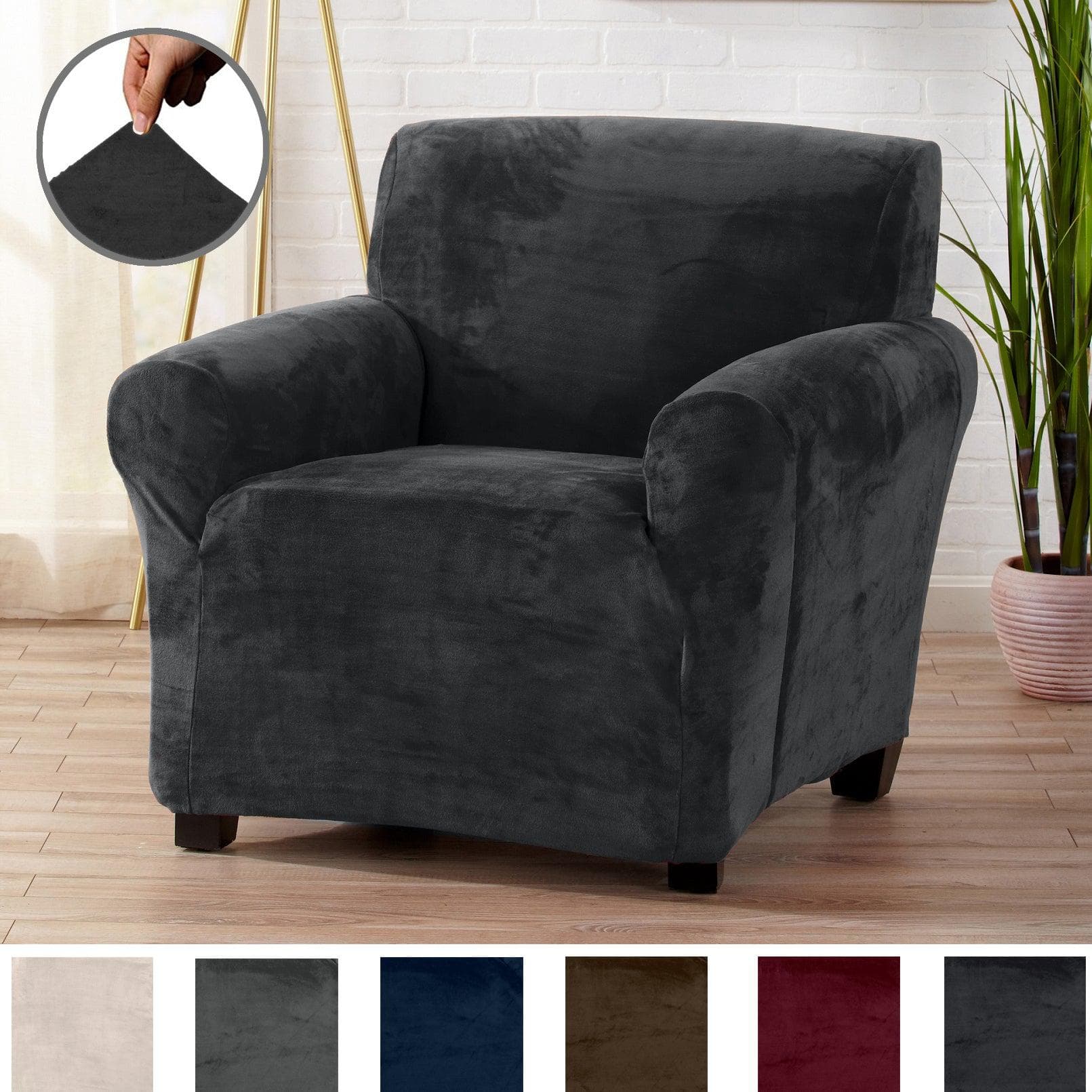 Velvet Stretch Slipcover - Gale Collection - Boske.store