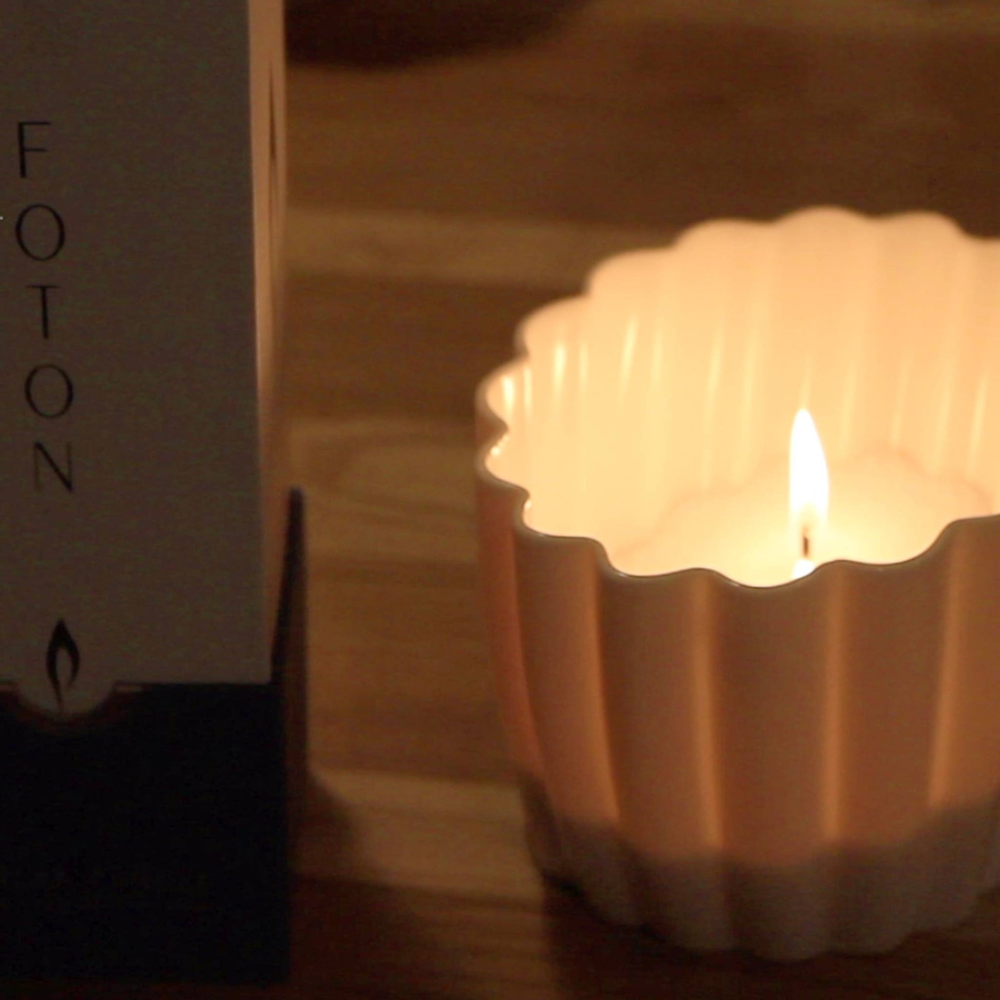 Elysian Fluted Porcelain Candle Holder - Boske.store