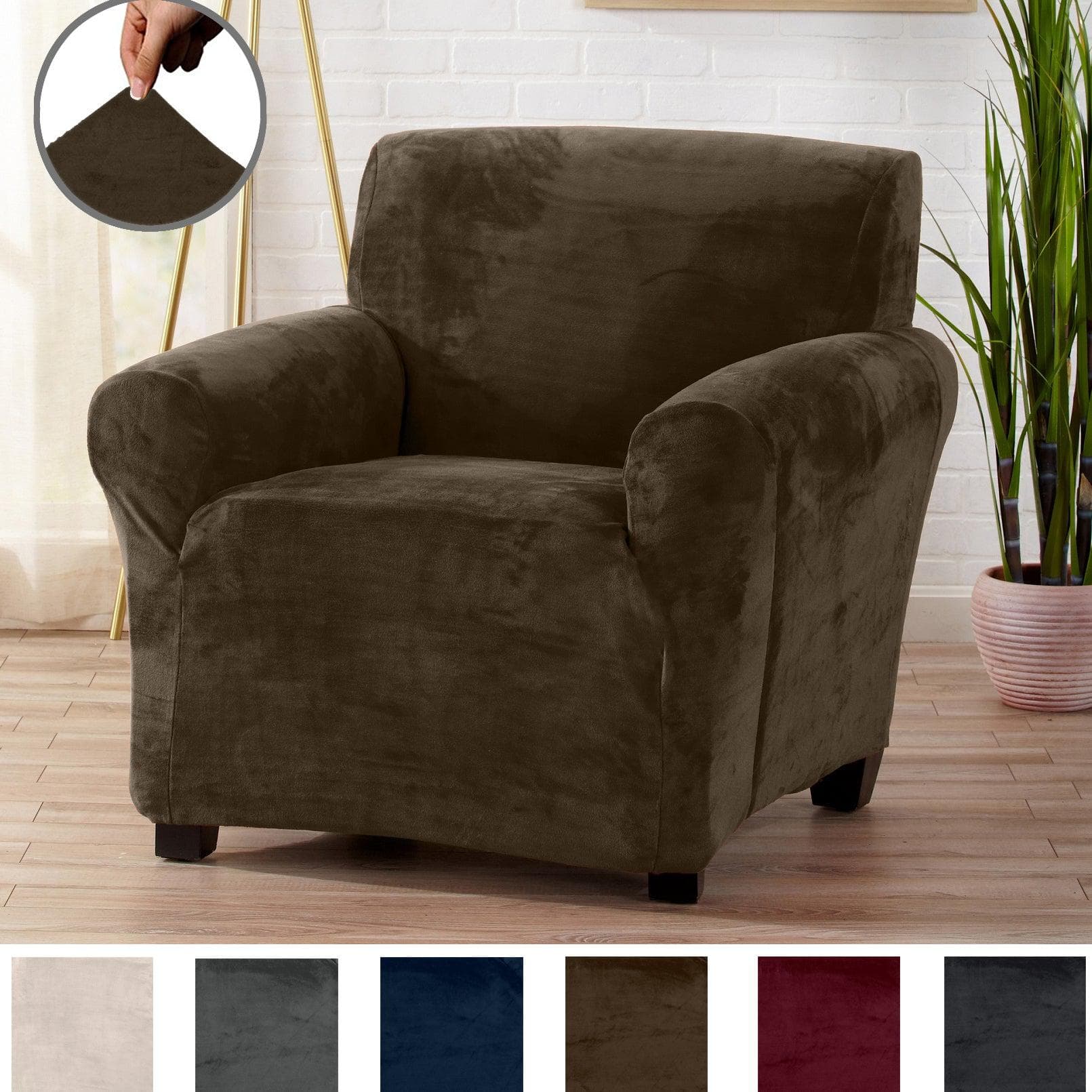 Velvet Stretch Slipcover - Gale Collection - Boske.store