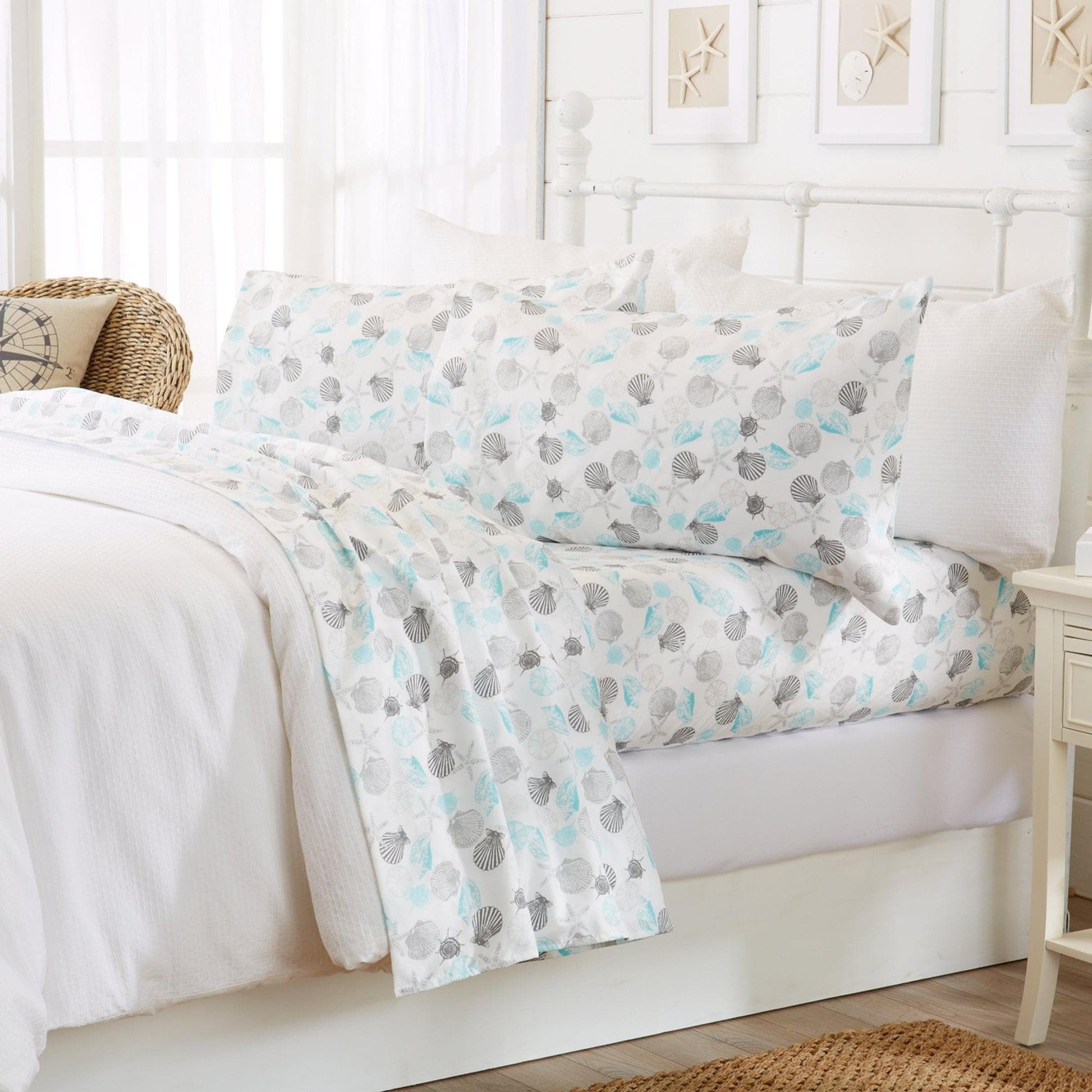 4 - Piece Coastal Microfiber Sheet - Newport Collection - Boske.store