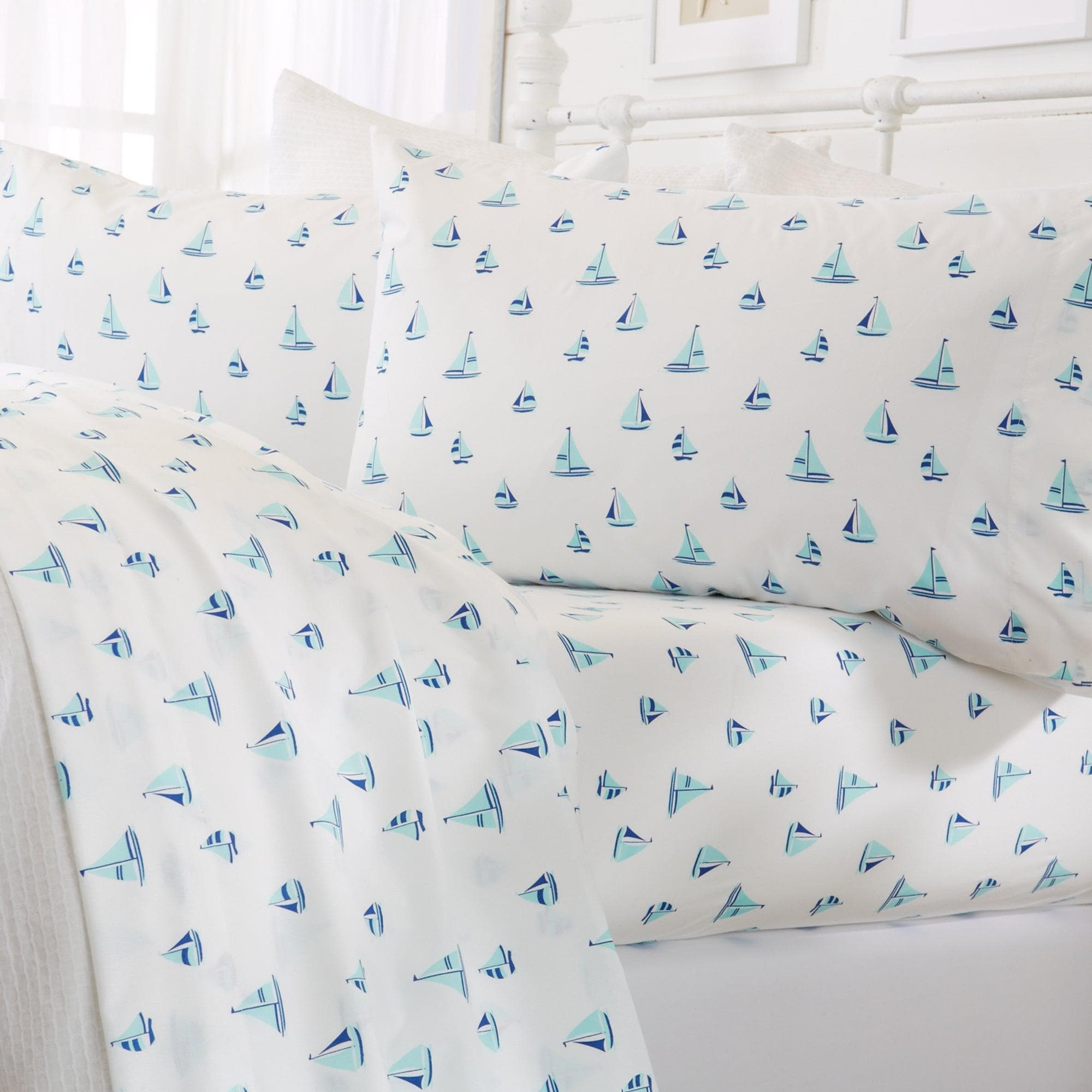 4 - Piece Coastal Microfiber Sheet - Newport Collection - Boske.store