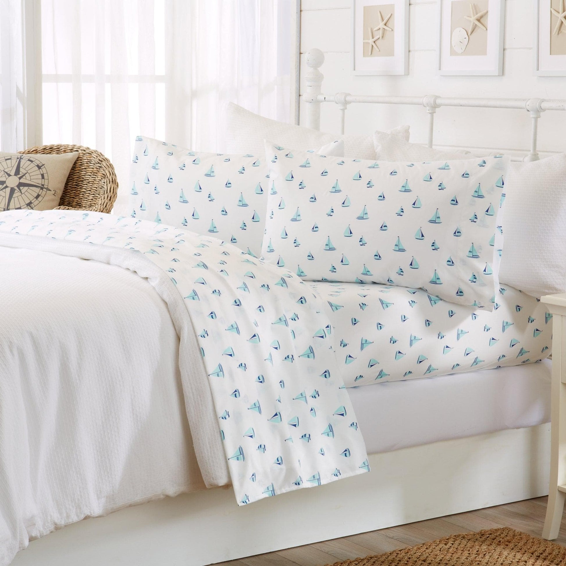 4 - Piece Coastal Microfiber Sheet - Newport Collection - Boske.store