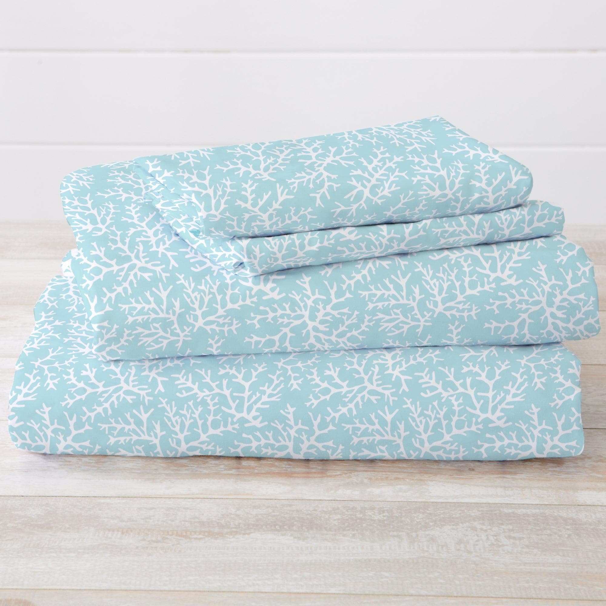 4 - Piece Coastal Microfiber Sheet - Newport Collection - Boske.store