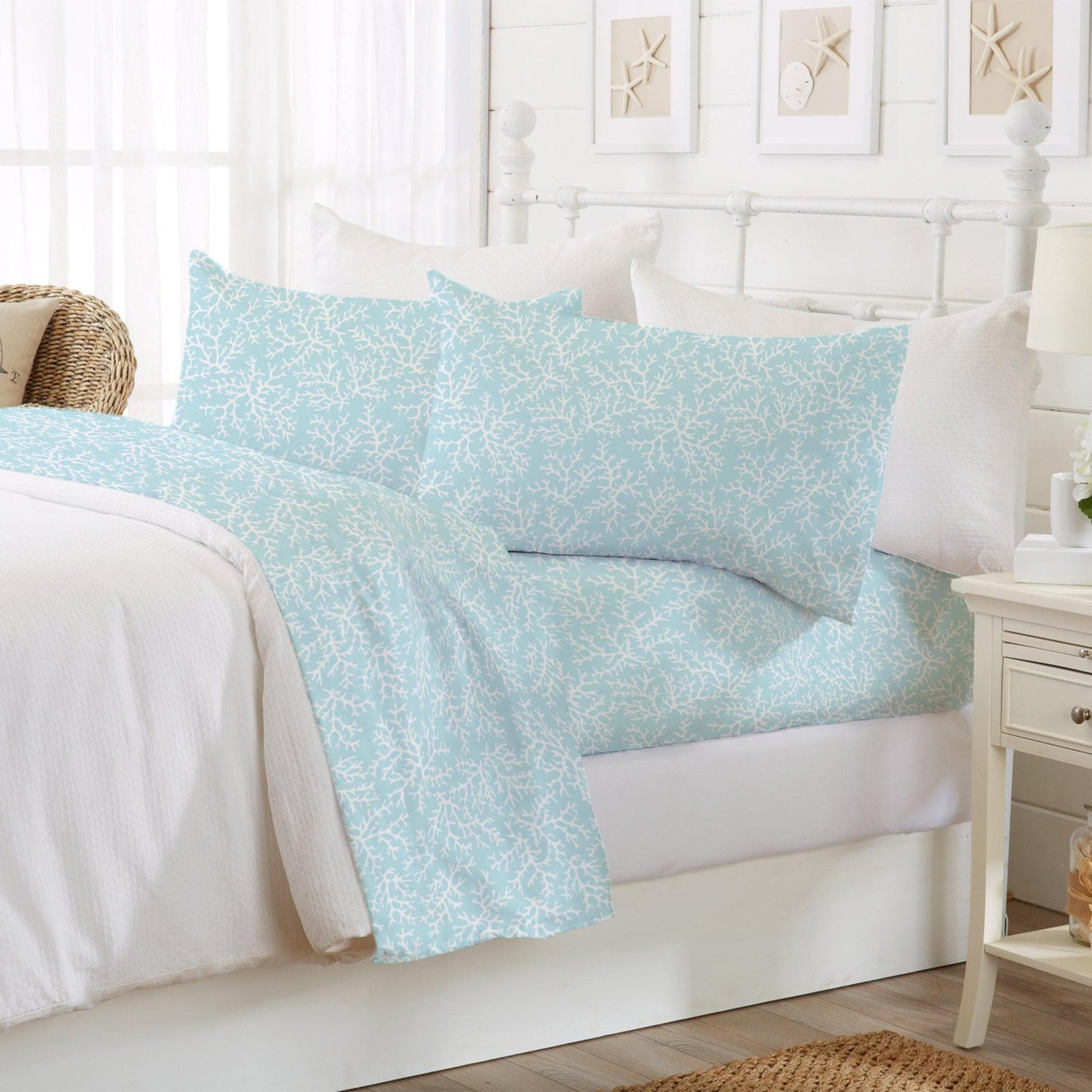 4 - Piece Coastal Microfiber Sheet - Newport Collection - Boske.store