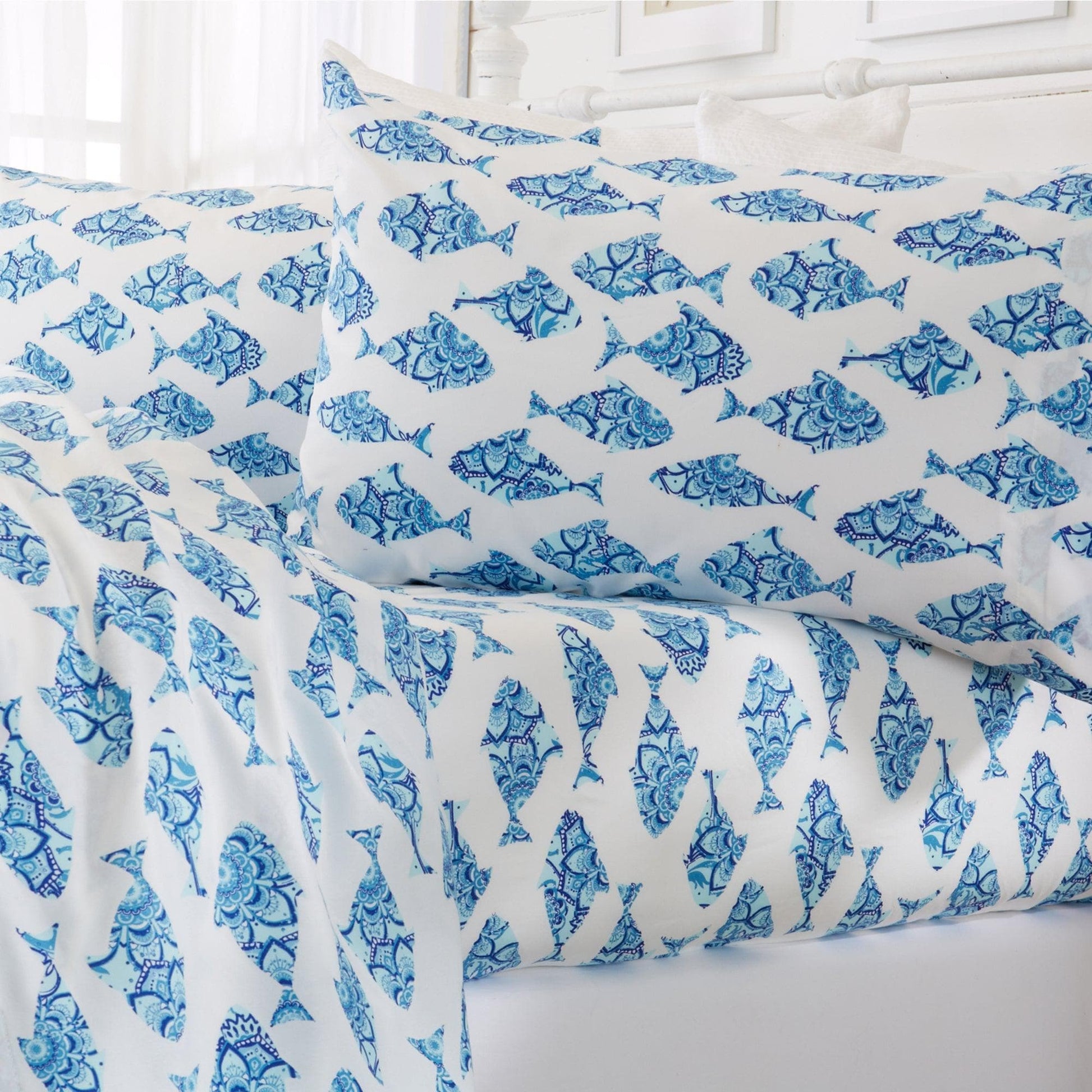 4 - Piece Coastal Microfiber Sheet - Newport Collection - Boske.store