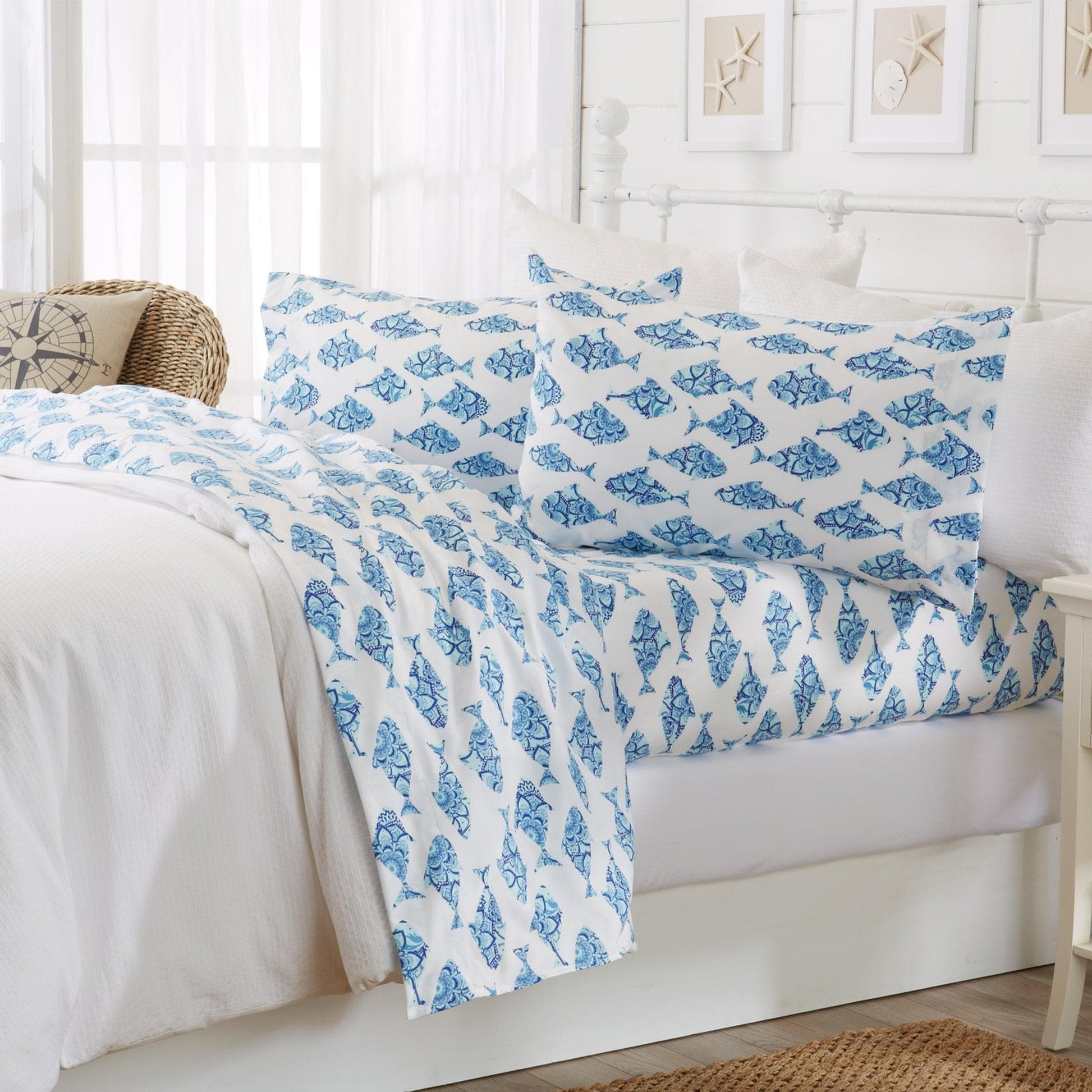 4 - Piece Coastal Microfiber Sheet - Newport Collection - Boske.store