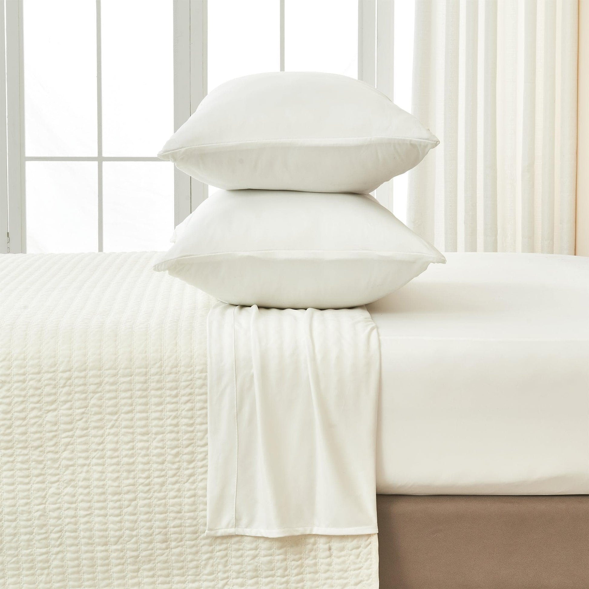 4 - Piece Interlock Microfiber Sheet Set - Mackenna Collection - Boske.store