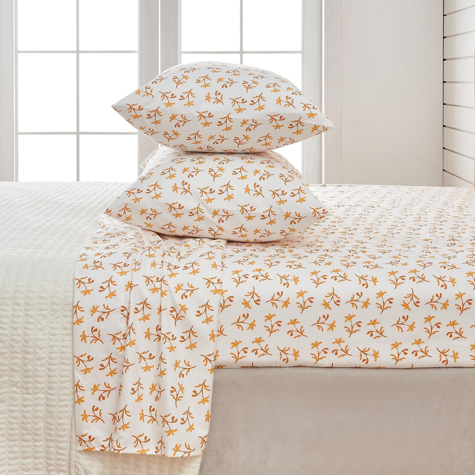 4 Piece Watercolor Floral Microfiber Sheet - Delia Collection - Boske.store