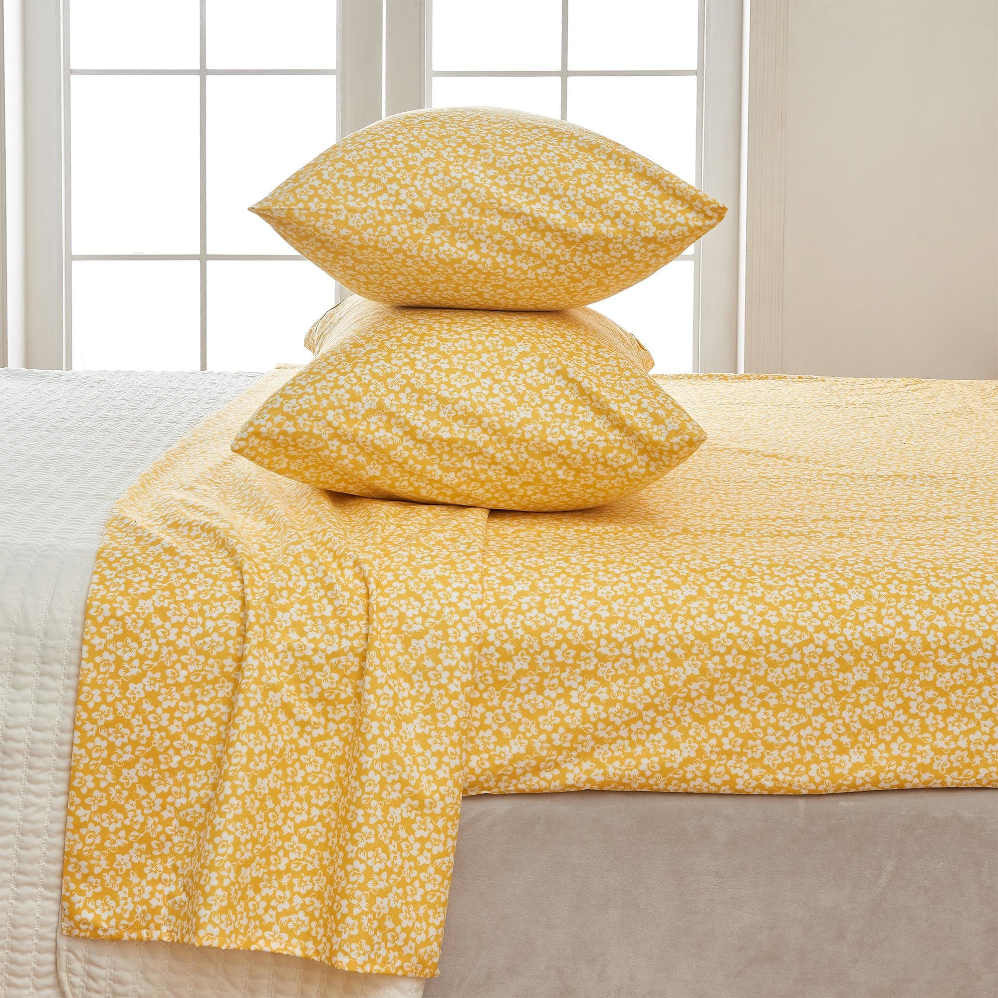 4 Piece Watercolor Floral Microfiber Sheet - Delia Collection - Boske.store