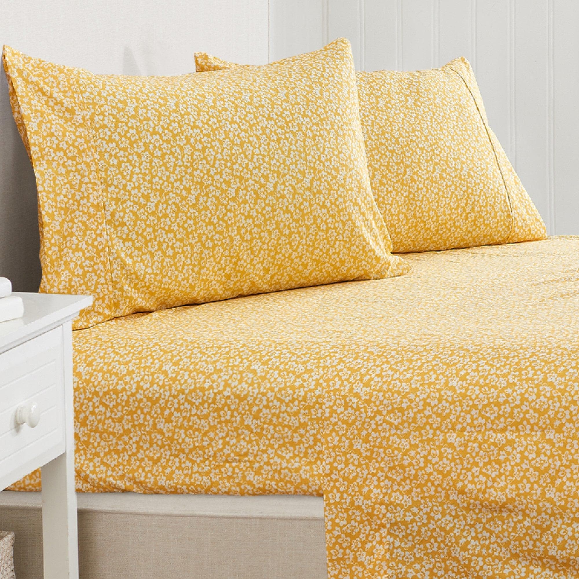 4 Piece Watercolor Floral Microfiber Sheet - Delia Collection - Boske.store