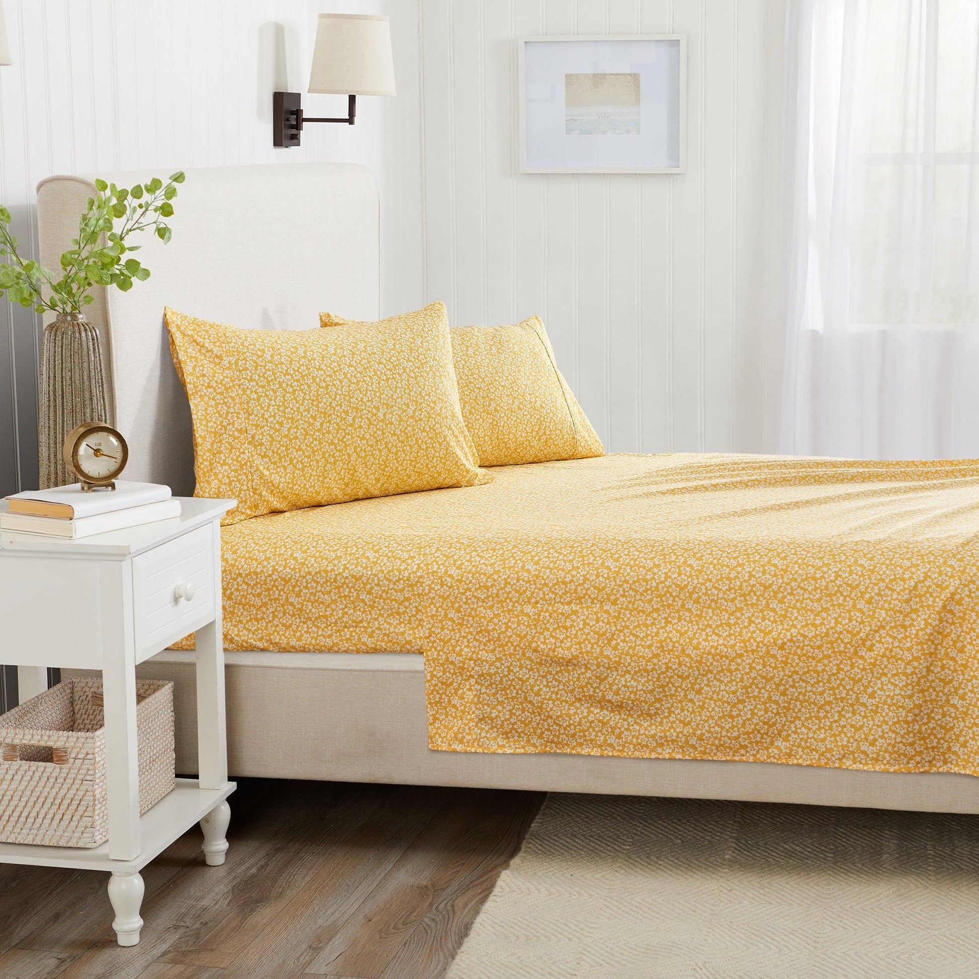 4 Piece Watercolor Floral Microfiber Sheet - Delia Collection - Boske.store