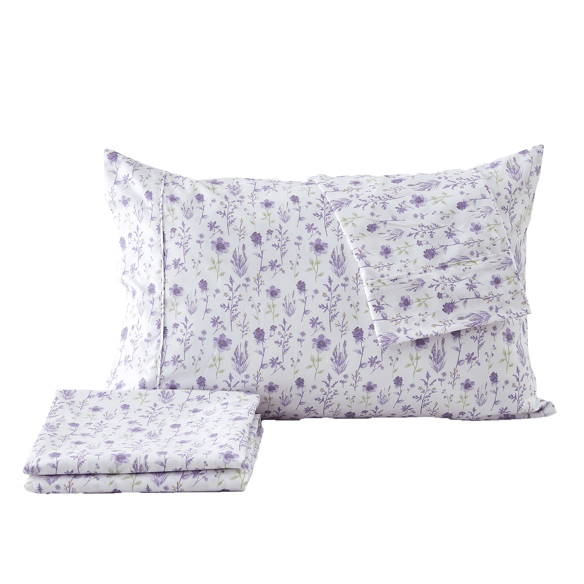4 Piece Watercolor Floral Microfiber Sheet - Delia Collection - Boske.store