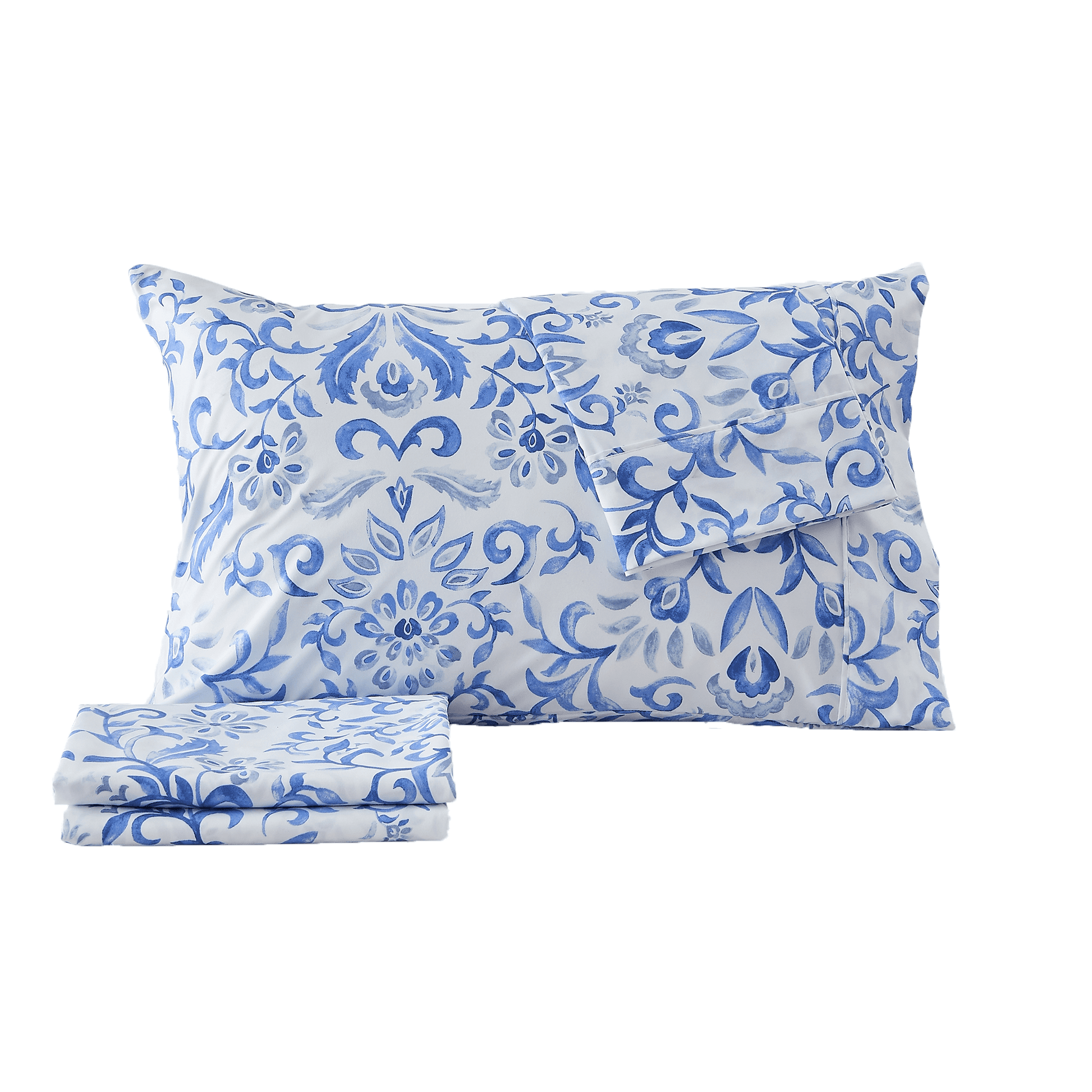 4 Piece Watercolor Floral Microfiber Sheet - Delia Collection - Boske.store