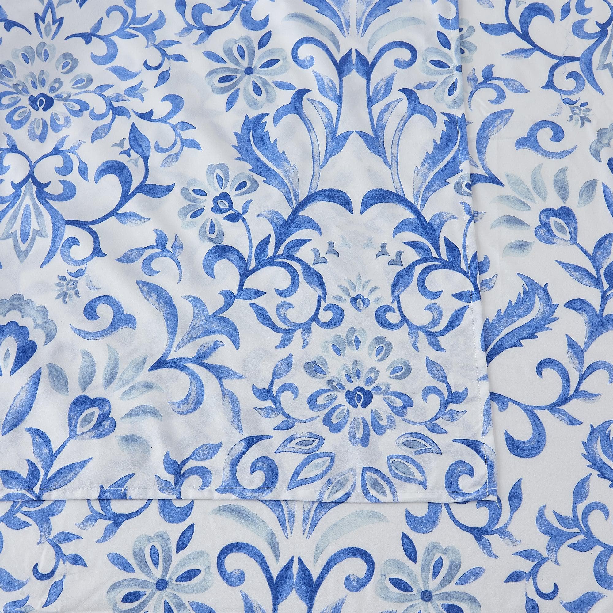4 Piece Watercolor Floral Microfiber Sheet - Delia Collection - Boske.store