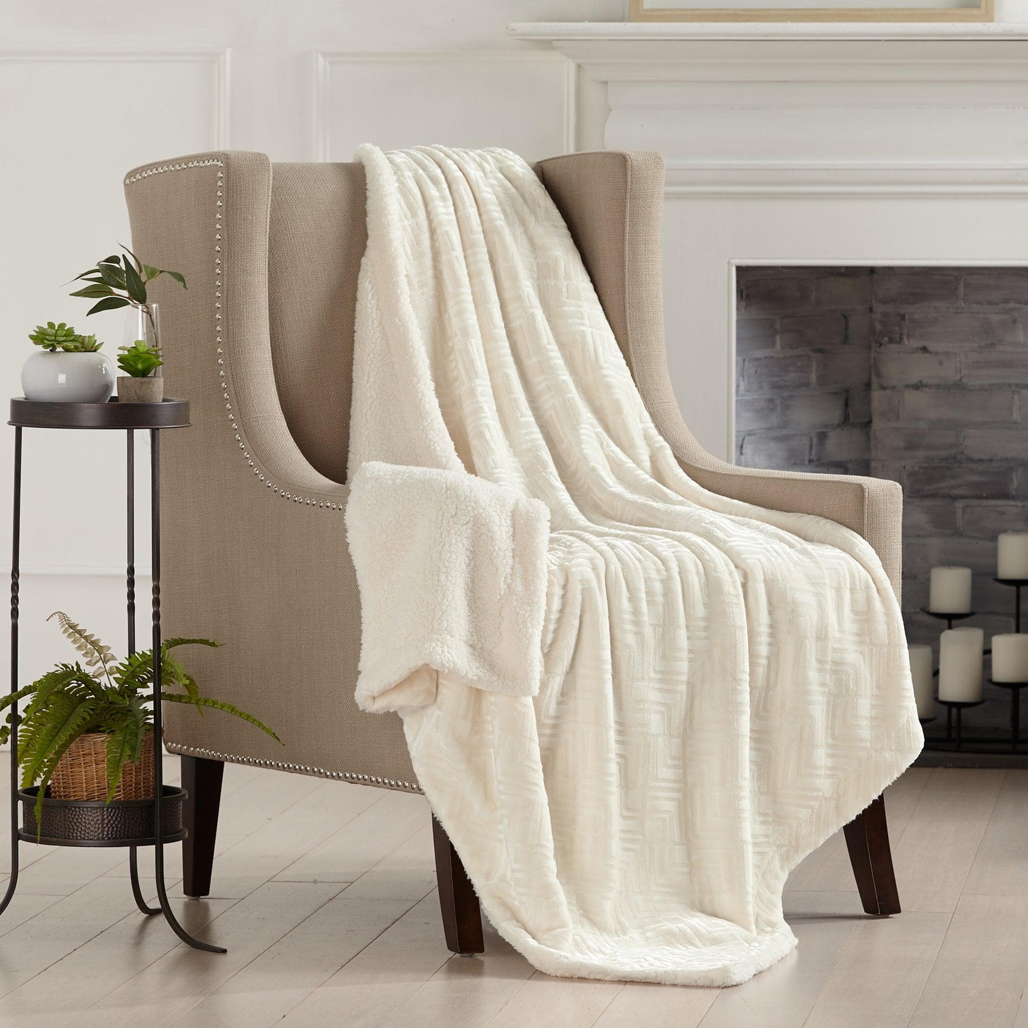 Velvet Plush Sherpa Luxury Bed Blanket - Cielo Collection - Boske.store