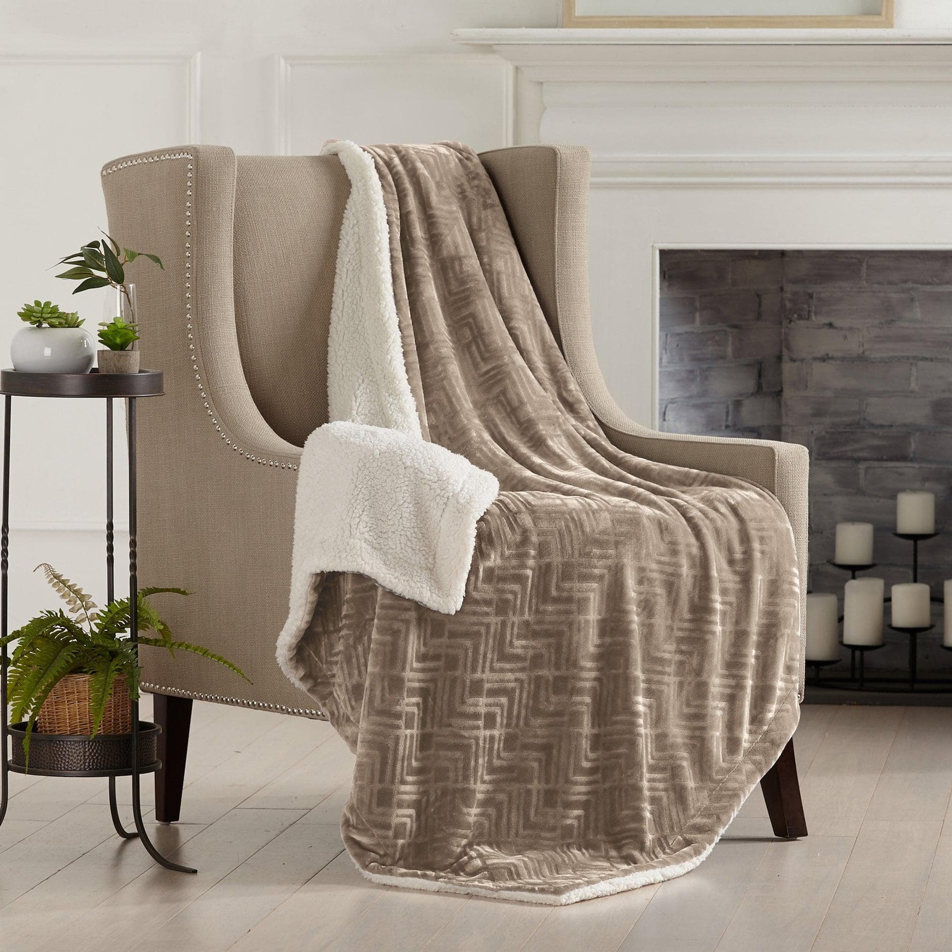 Velvet Plush Sherpa Luxury Bed Blanket - Cielo Collection - Boske.store