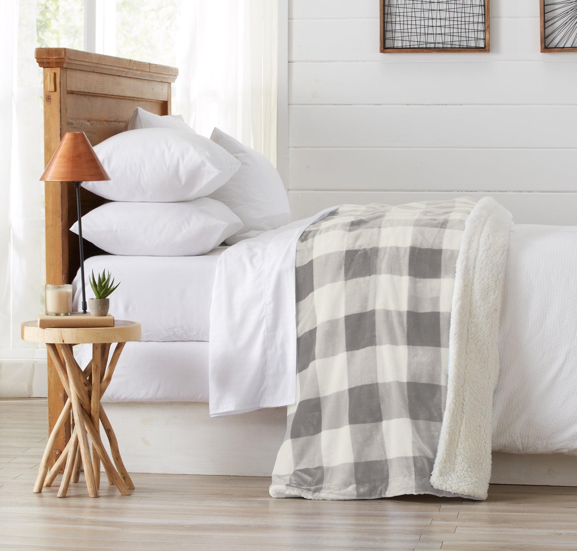 Velvet Plush Sherpa Luxury Bed Blanket - Cielo Collection - Boske.store