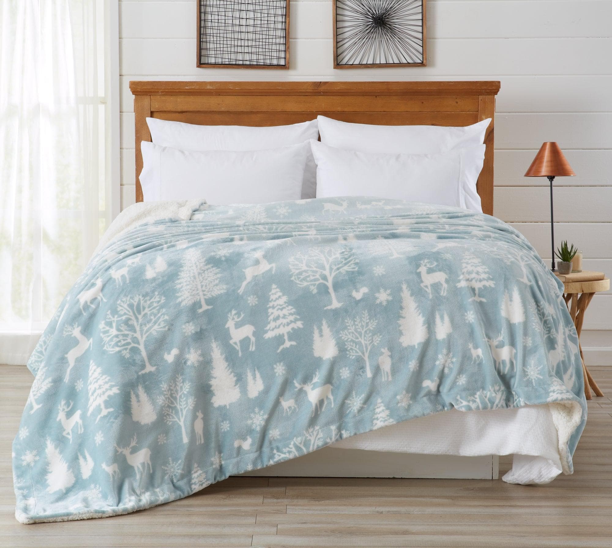Velvet Plush Sherpa Luxury Bed Blanket - Cielo Collection - Boske.store
