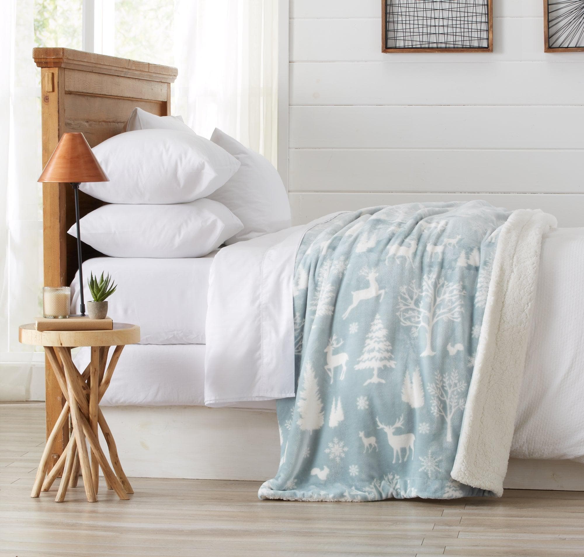 Velvet Plush Sherpa Luxury Bed Blanket - Cielo Collection - Boske.store