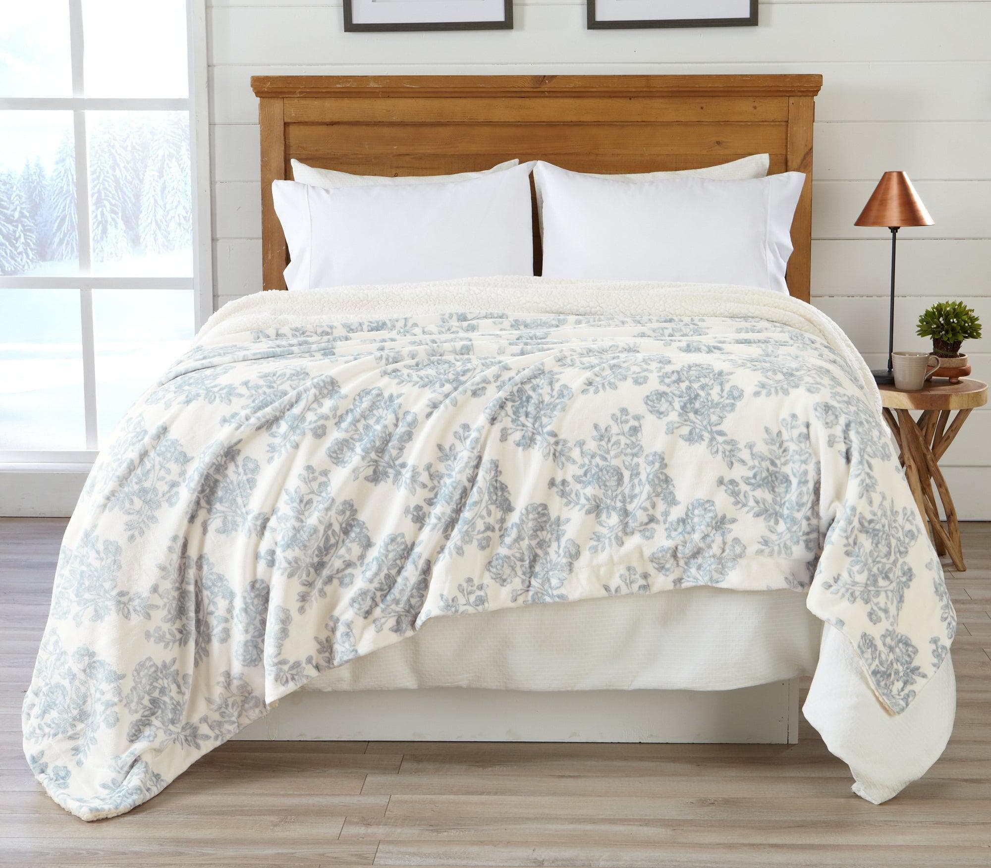 Velvet Plush Sherpa Luxury Bed Blanket - Cielo Collection - Boske.store