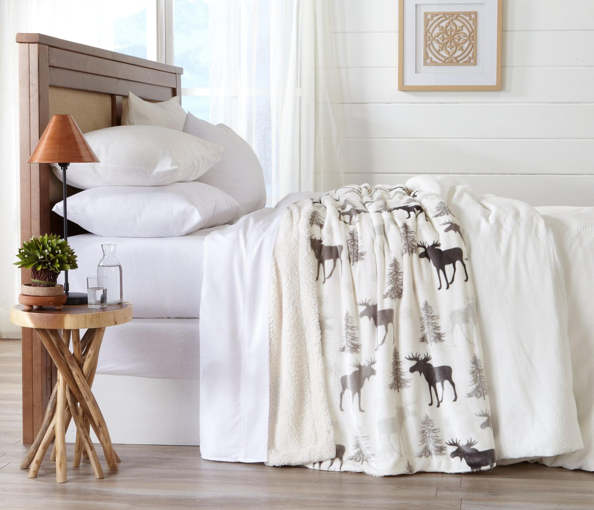 Velvet Plush Sherpa Luxury Bed Blanket - Cielo Collection - Boske.store