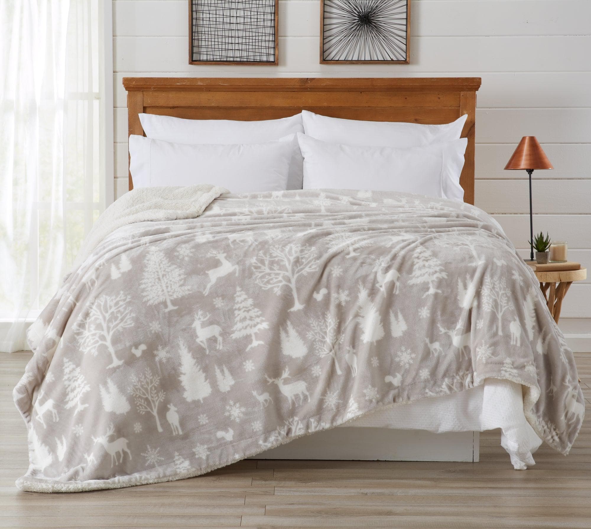 Velvet Plush Sherpa Luxury Bed Blanket - Cielo Collection - Boske.store
