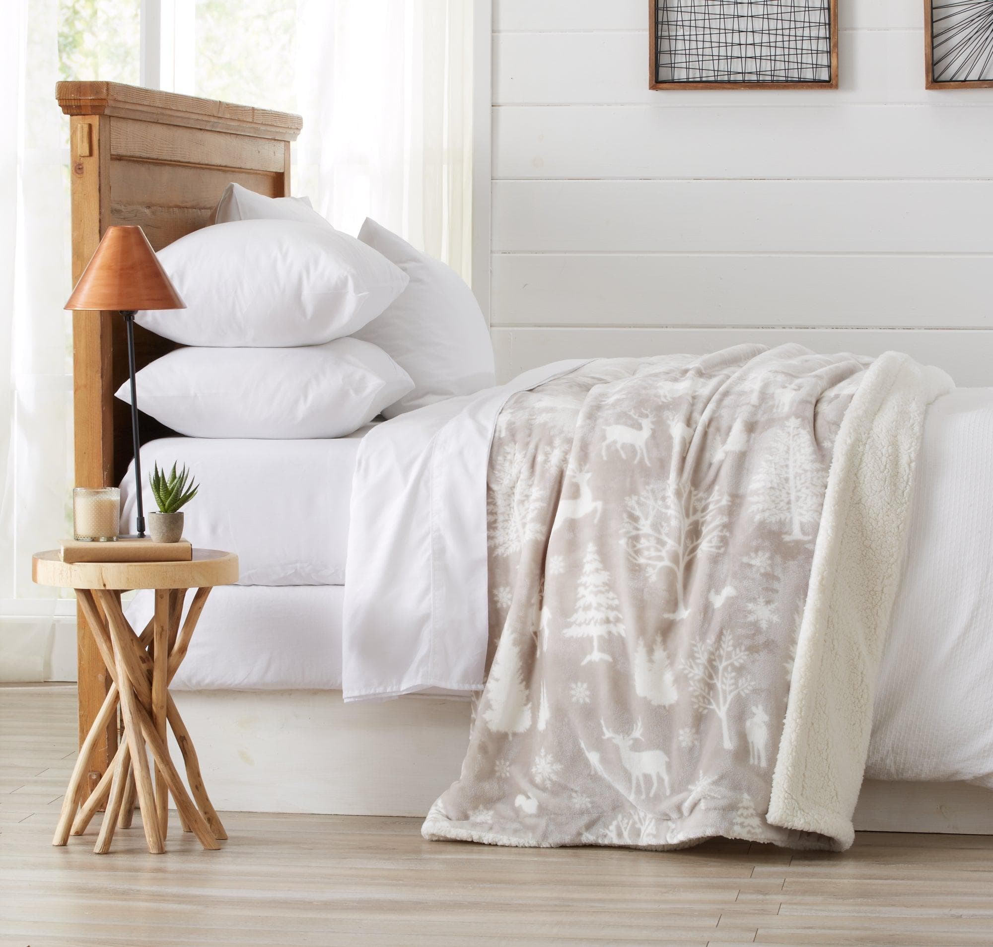 Velvet Plush Sherpa Luxury Bed Blanket - Cielo Collection - Boske.store