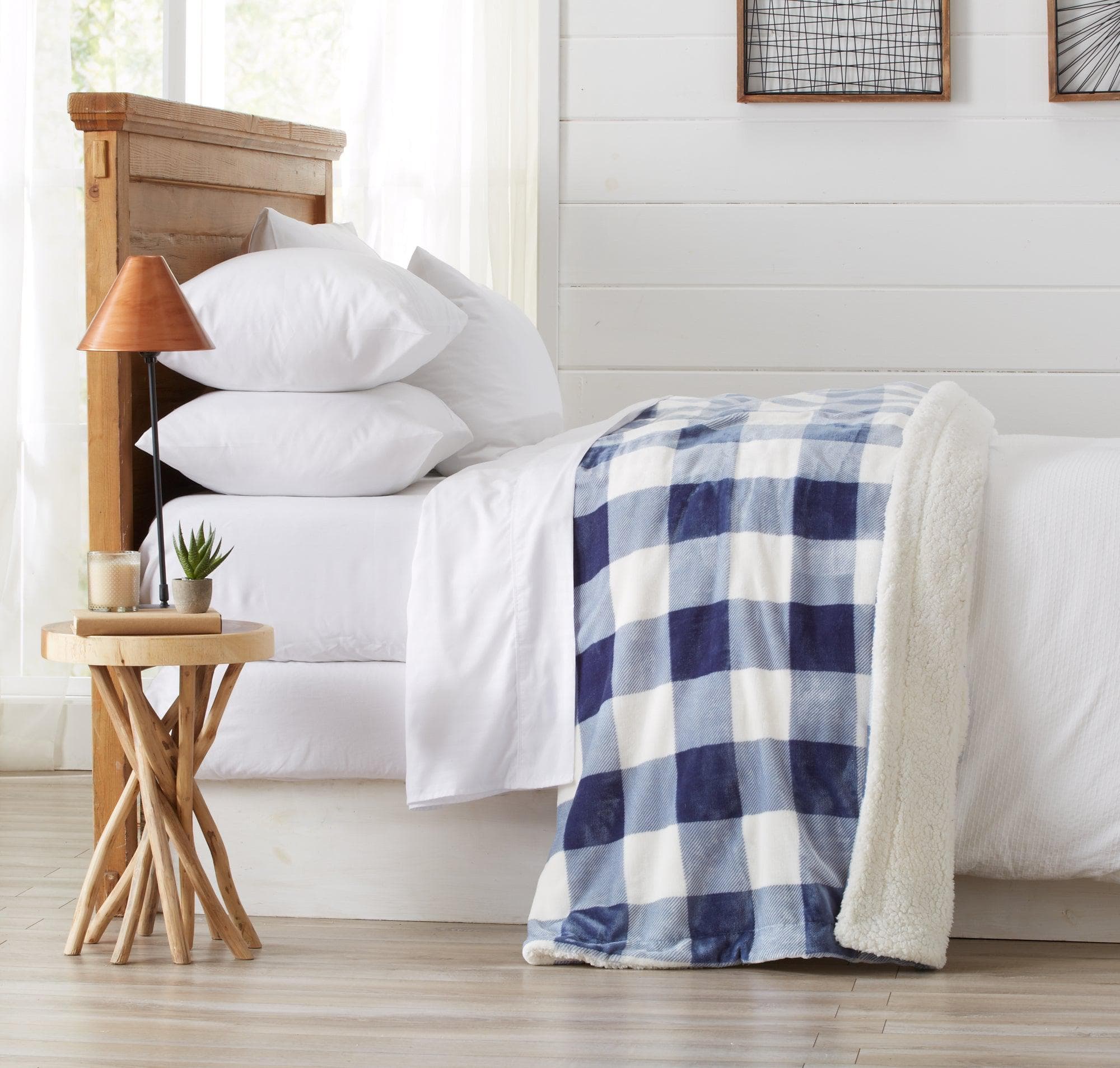 Velvet Plush Sherpa Luxury Bed Blanket - Cielo Collection - Boske.store
