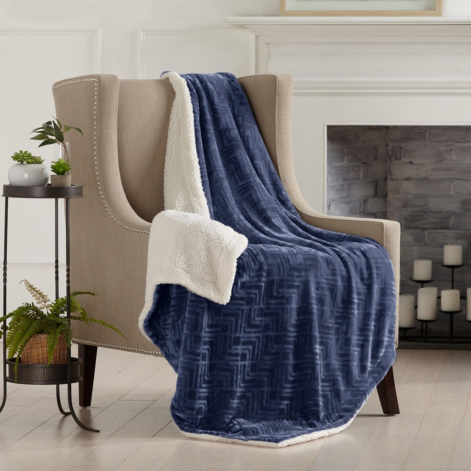 Velvet Plush Sherpa Luxury Bed Blanket - Cielo Collection - Boske.store