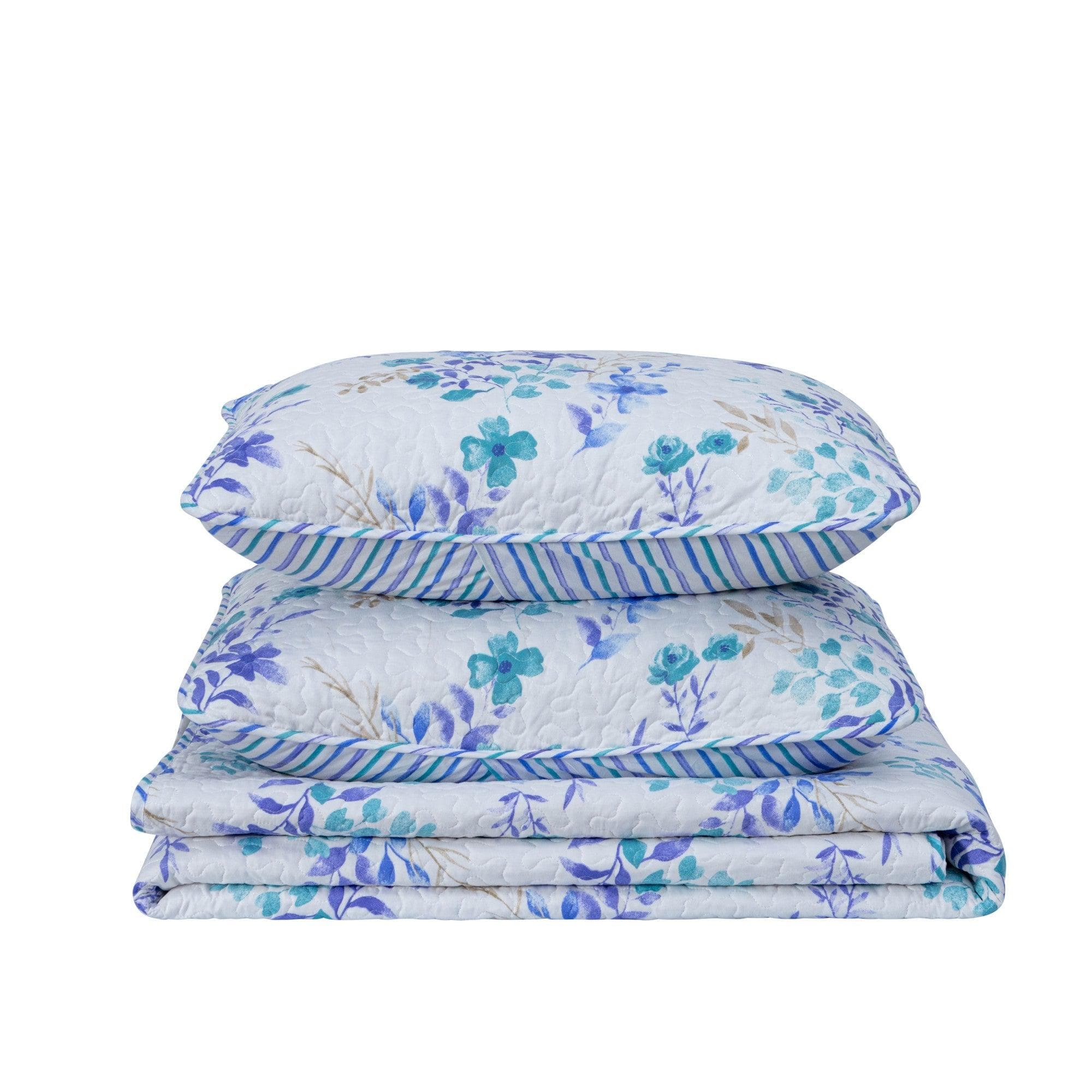 3 - Piece Floral Quilt Set - April Morning - Boske.store