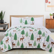 3 - Piece Holiday Quilt - Holly Collection - Boske.store
