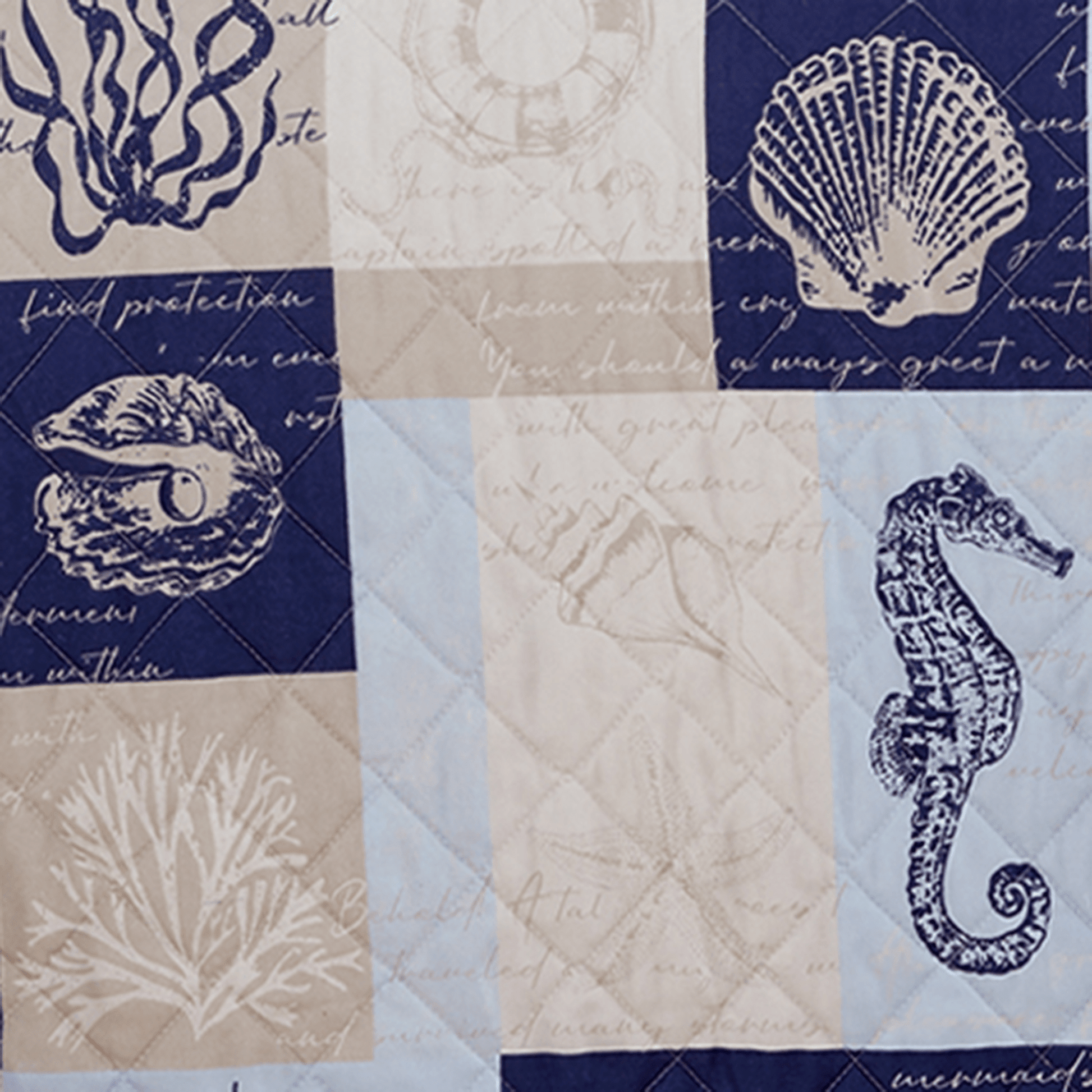 Seaside Patchwork Coastal Quilt Set - Caspian Collection - Boske.store