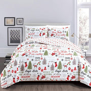 Holiday 3 Piece Quilt Set - Carol Collection - Boske.store