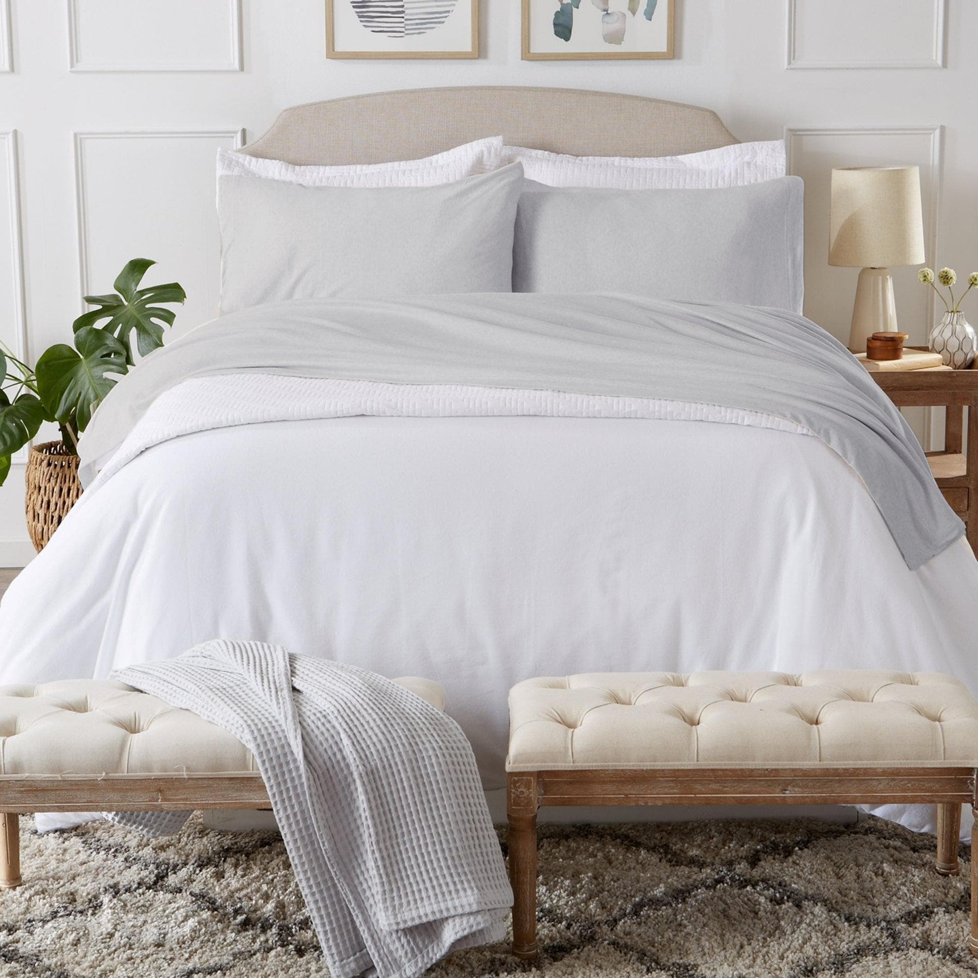 4 - Piece Flannel Jersey Sheet - Cozy Flex Collection - Boske.store