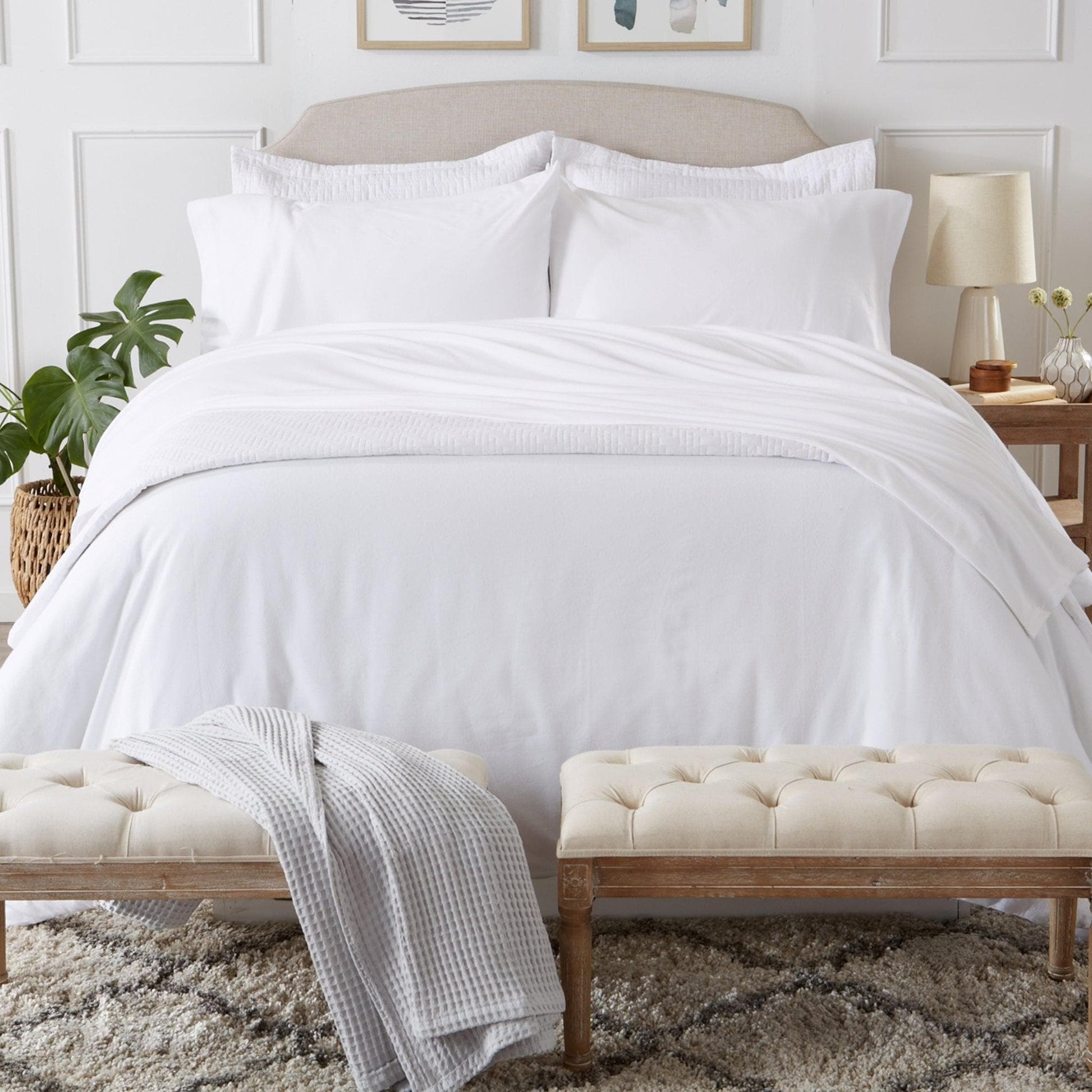 4 - Piece Flannel Jersey Sheet - Cozy Flex Collection - Boske.store