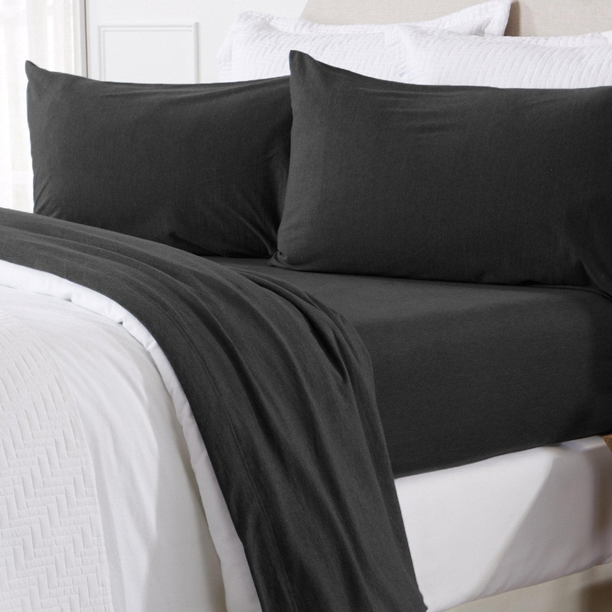 4 - Piece Flannel Jersey Sheet - Cozy Flex Collection - Boske.store