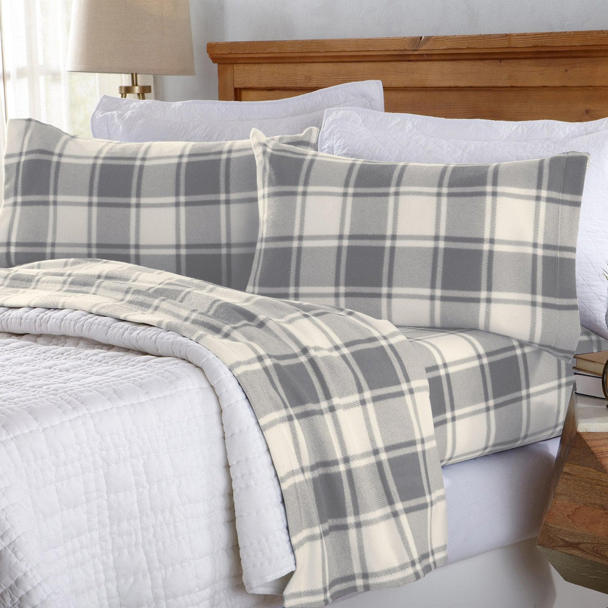 4 - Piece Printed Fleece Sheet - Dara Collection - Boske.store