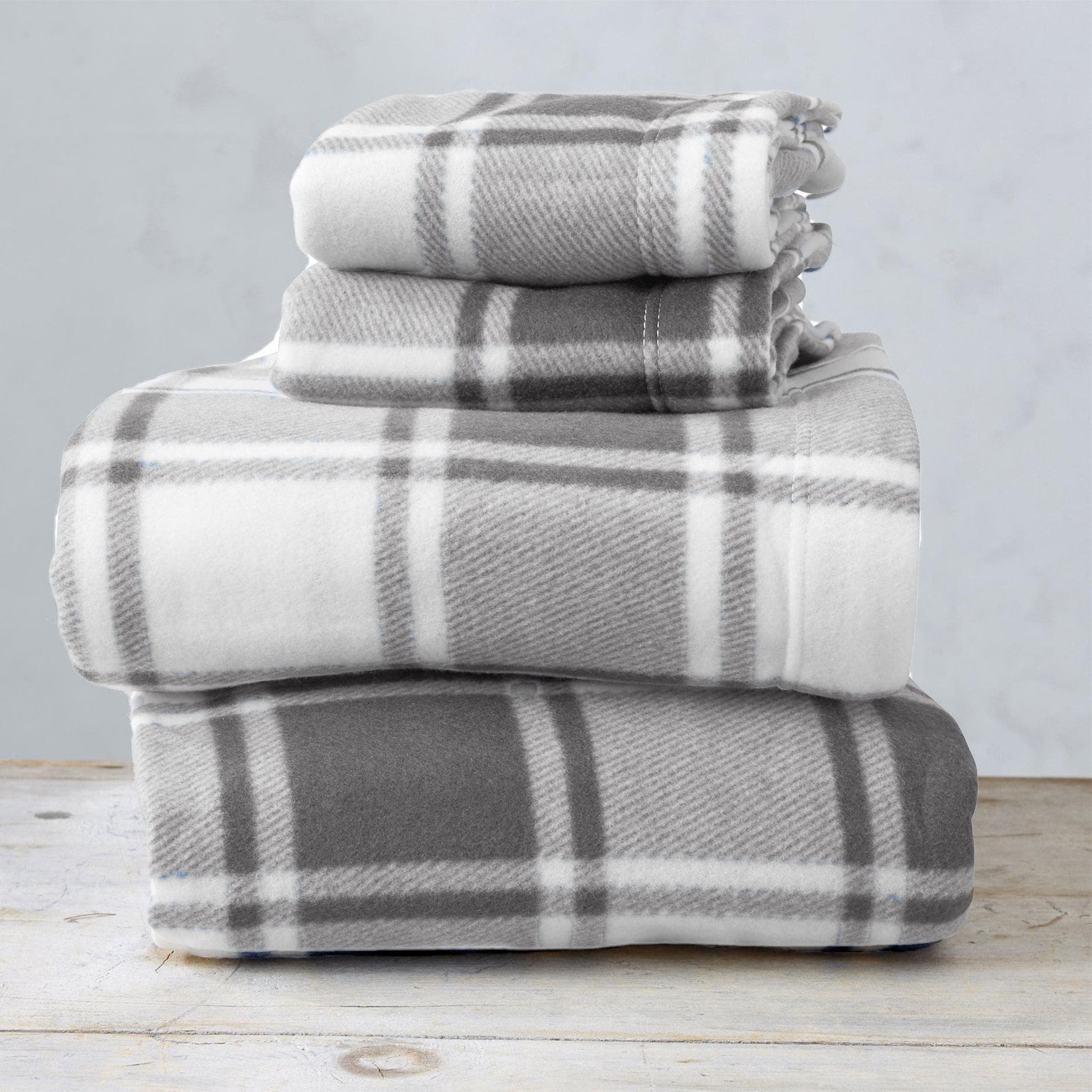 4 - Piece Printed Fleece Sheet - Dara Collection - Boske.store