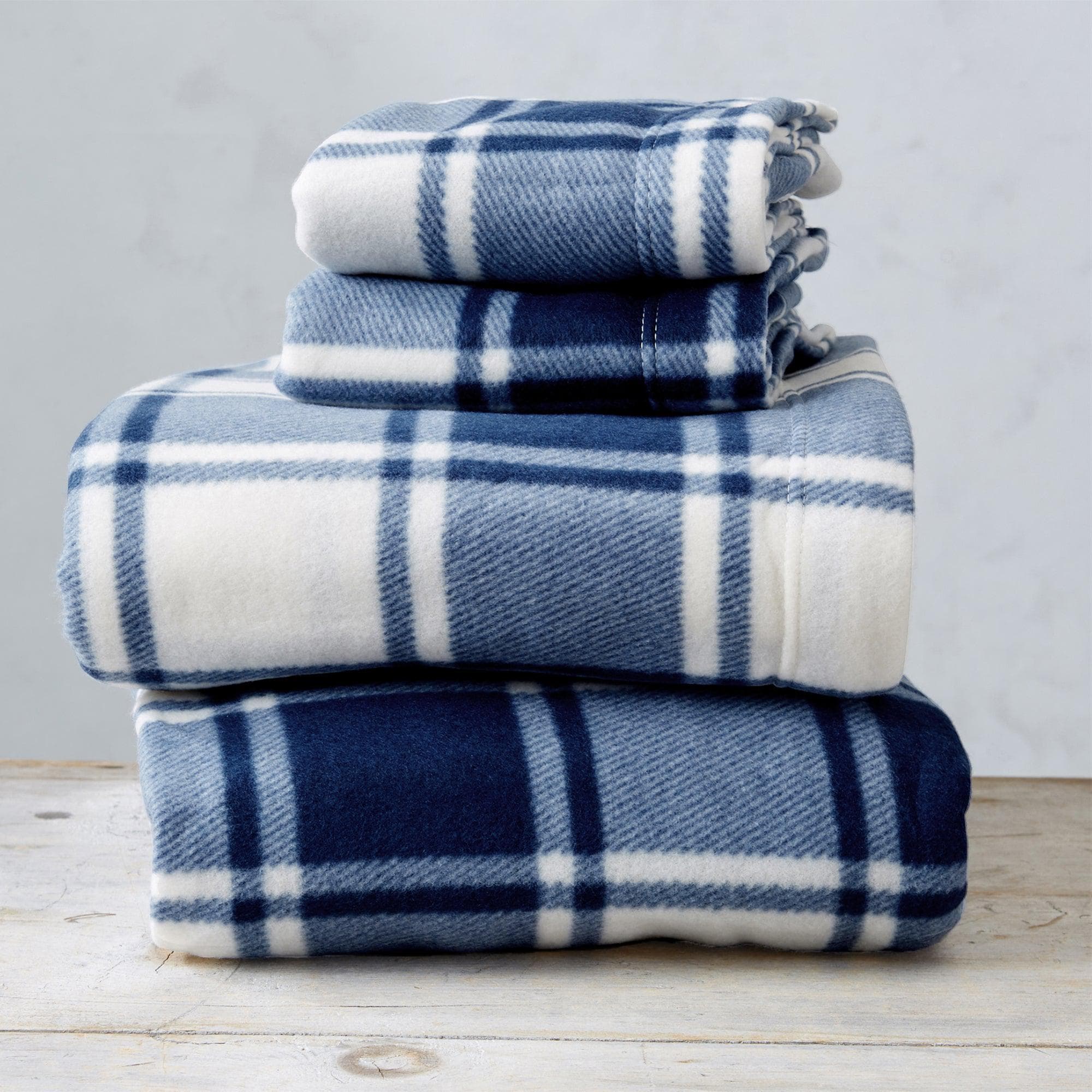 4 - Piece Printed Fleece Sheet - Dara Collection - Boske.store