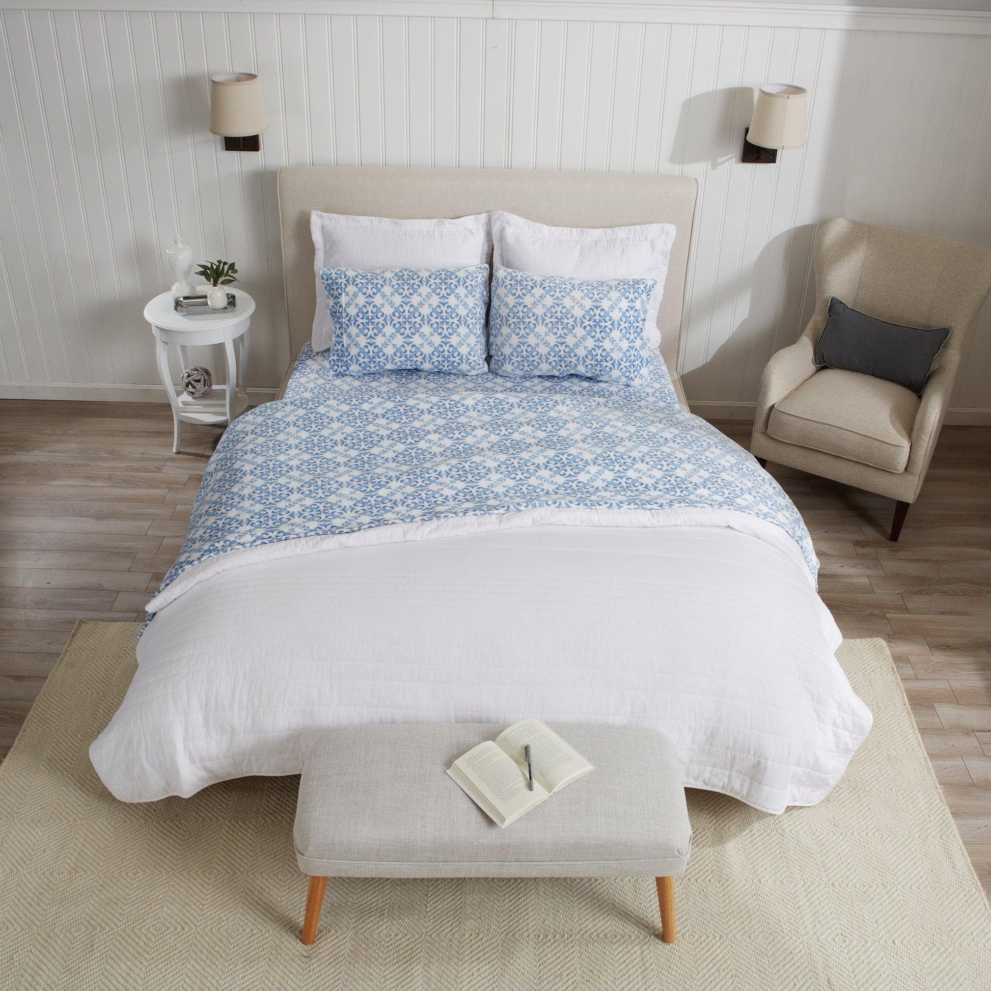 4 - Piece Printed Plush Sheet - Velvet Luxe Lattice Collection - Boske.store
