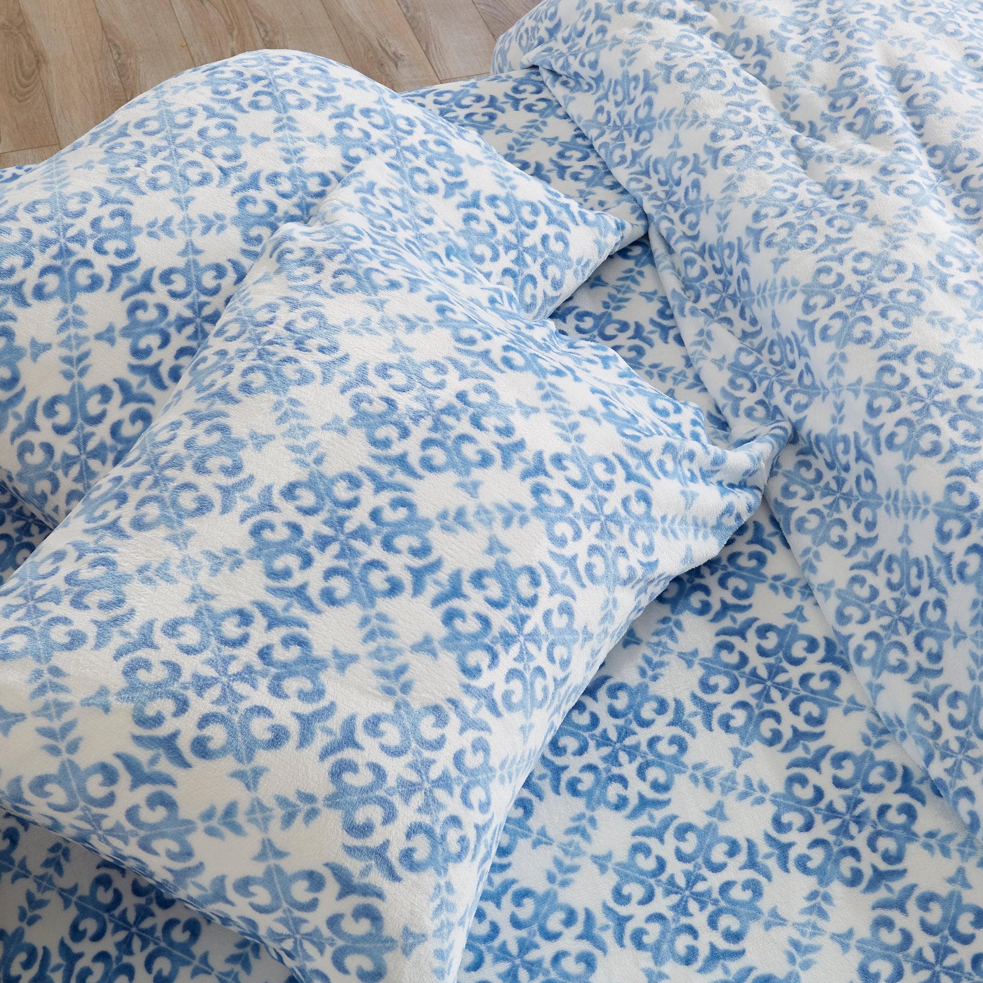 4 - Piece Printed Plush Sheet - Velvet Luxe Lattice Collection - Boske.store