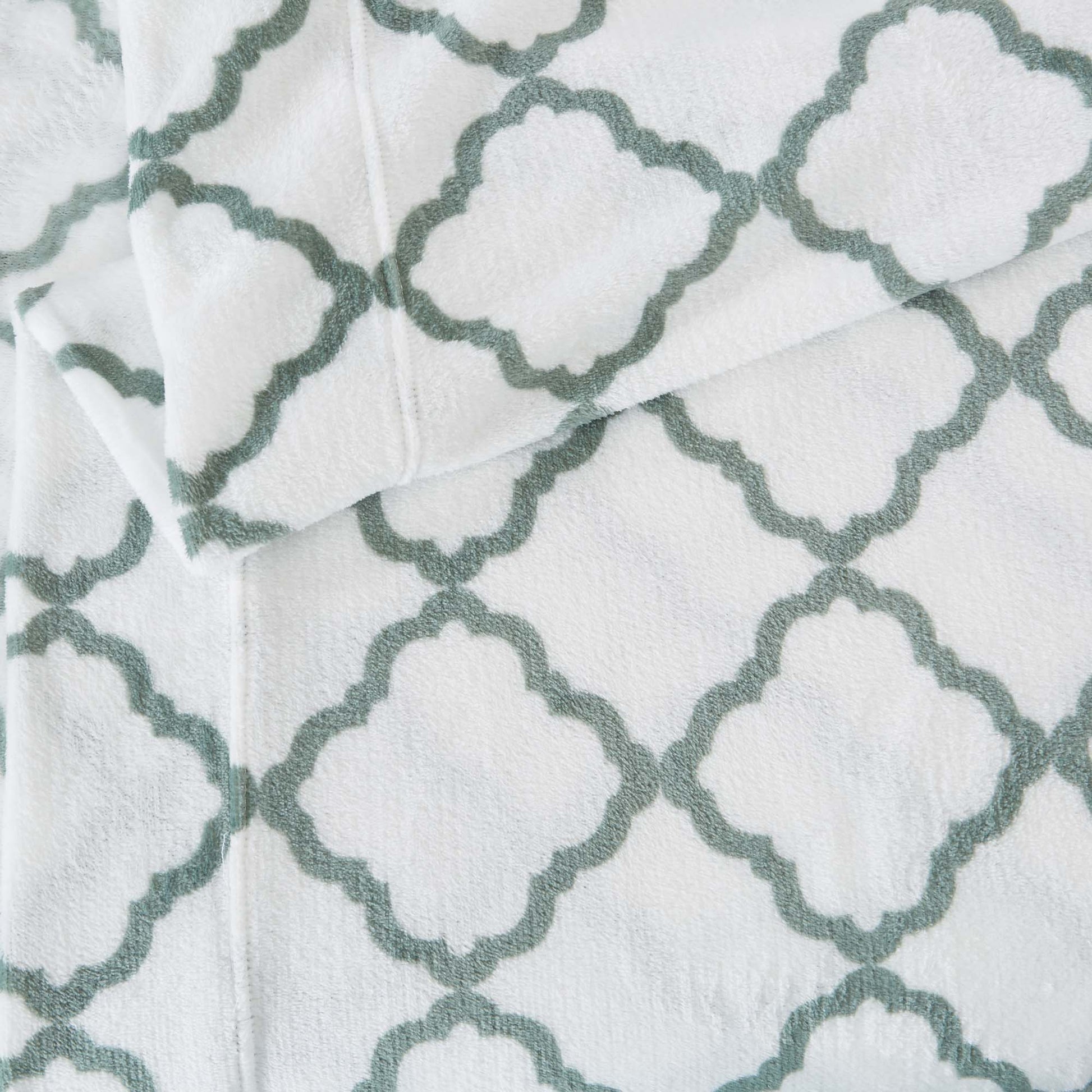 4 - Piece Printed Plush Sheet - Velvet Luxe Lattice Collection - Boske.store