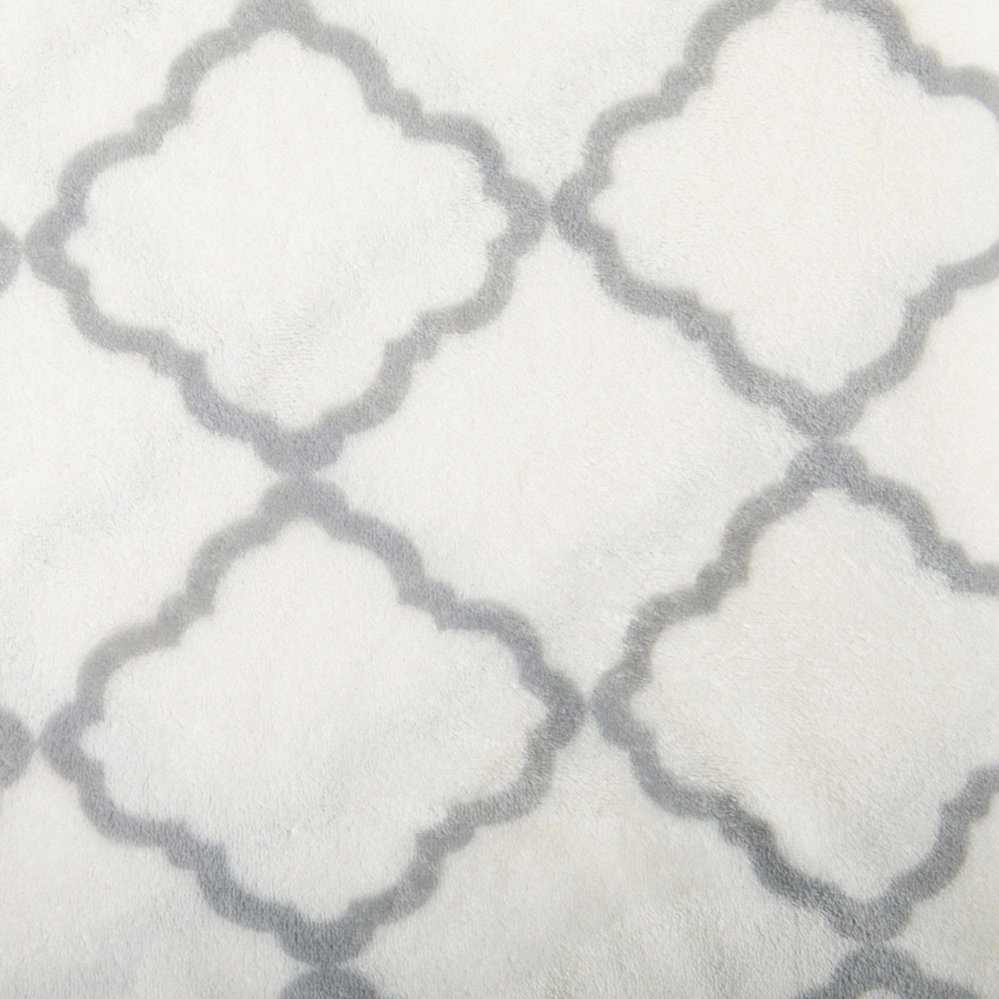 4 - Piece Printed Plush Sheet - Velvet Luxe Lattice Collection - Boske.store
