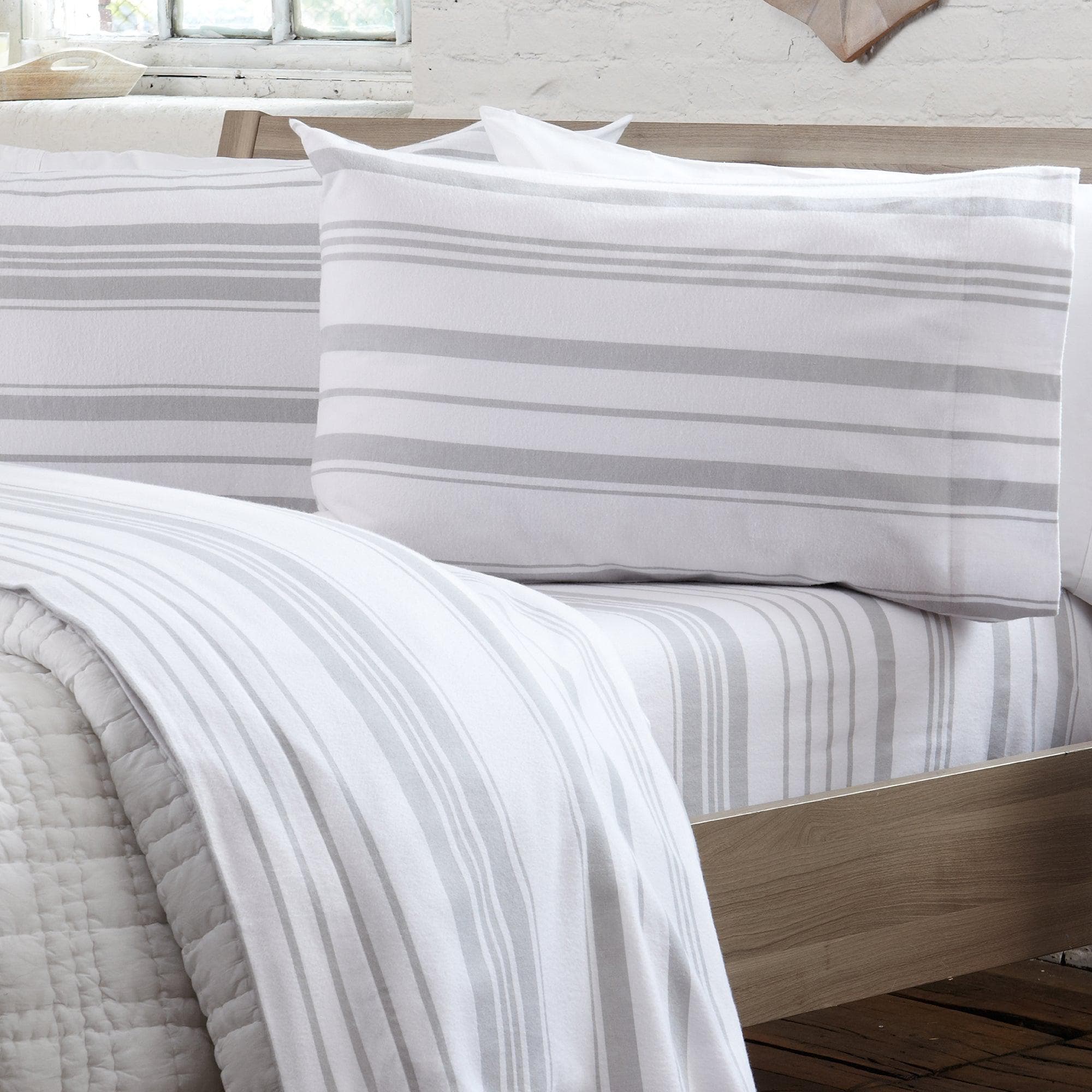 4 - Piece Turkish Cotton Flannel Sheet - Raye Collection - Boske.store