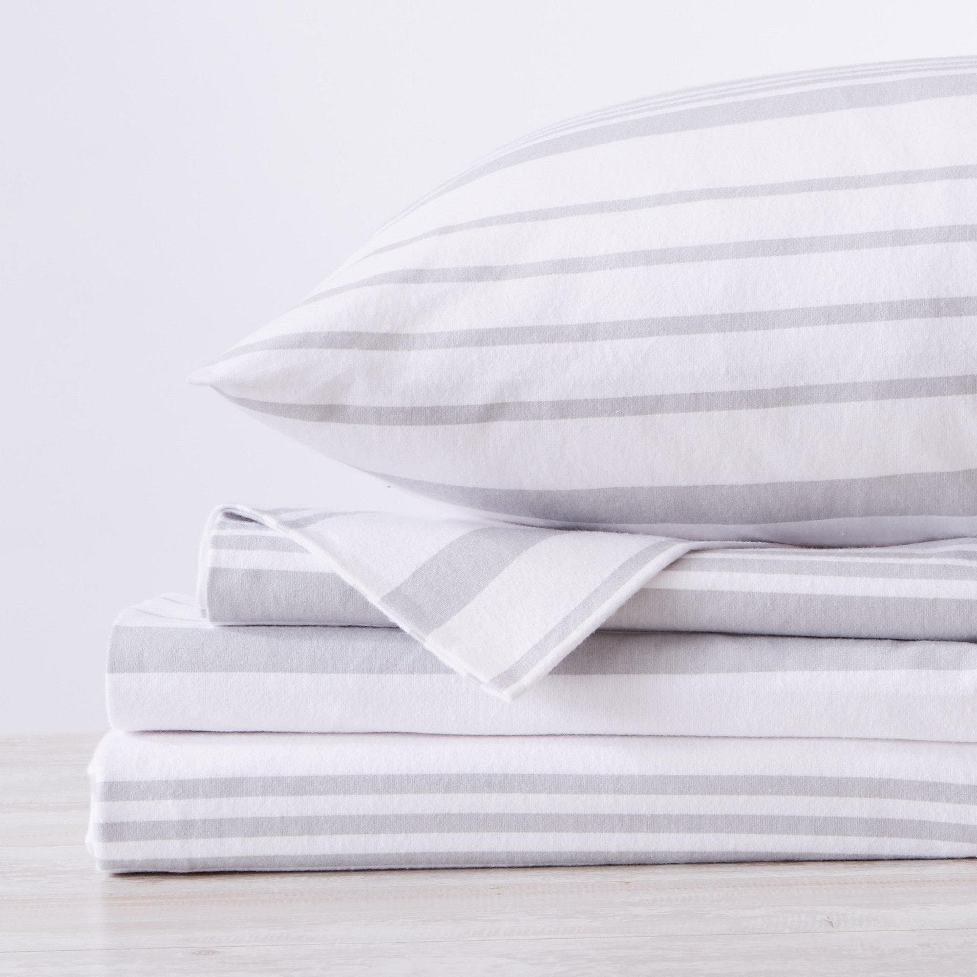 4 - Piece Turkish Cotton Flannel Sheet - Raye Collection - Boske.store